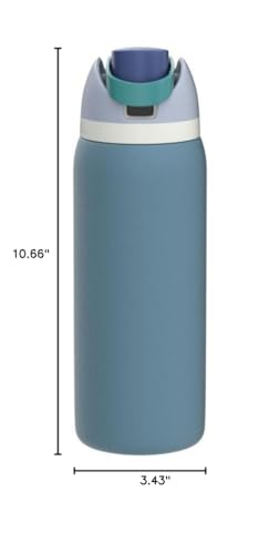 Owala FreeSip Insulated Stainless Steel Water Bottle with Straw for Sports, Travel, and School BPA-Free Sports Water Bottle, 24 oz, Very, Very Dark