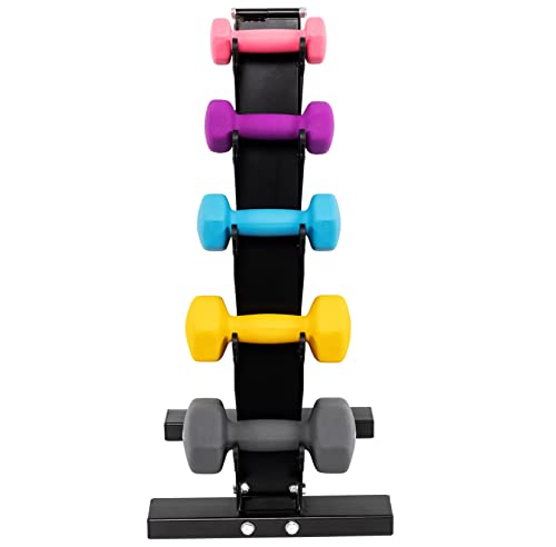 Neoprene Dumbbell Hand Weights, Anti-Slip, Anti-roll, Hex Shape Colorful, Pair or Set with Stand