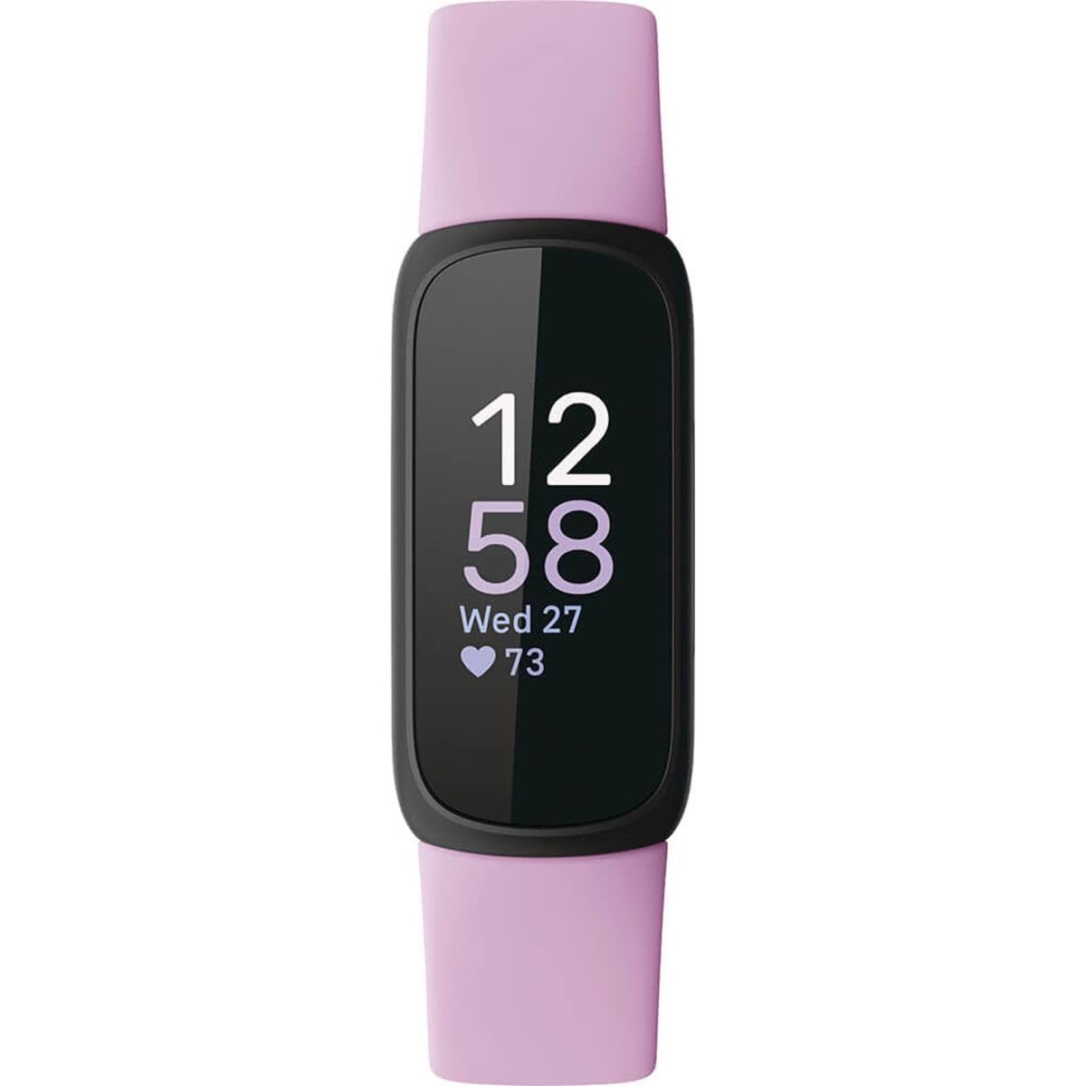 Fitbit Inspire 3 Health &-Fitness-Tracker with Stress Management, Workout Intensity, Sleep Tracking, 24/7 Heart Rate and more, Lilac Bliss/Black, One Size (S & L Bands Included)