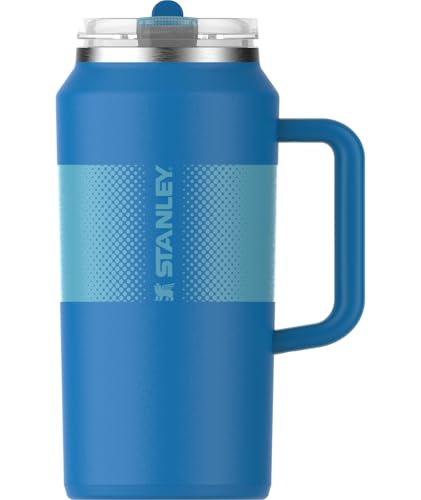 Stanley Quencher ProTour Flip Straw Tumbler with Leakproof Lid 30 oz | Built-In Straw & Handle | Cupholder Compatible for Travel | Insulated Stainless Steel Cup | BPA-Free | Azure Fade