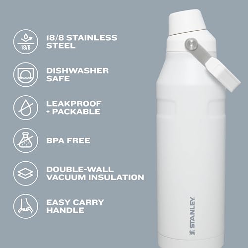 Stanley IceFlow Fast Flow Water Bottle | Angled Spout Lid | Lightweight & Leakproof for Travel & Sports | Insulated Stainless Steel | BPA-Free