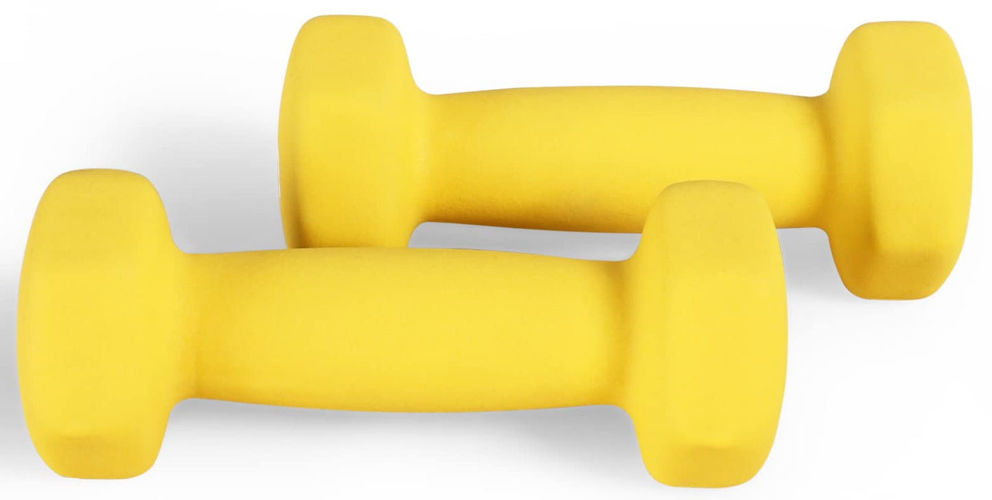 Neoprene Dumbbell Hand Weights, Anti-Slip, Anti-roll, Hex Shape Colorful, Pair or Set with Stand