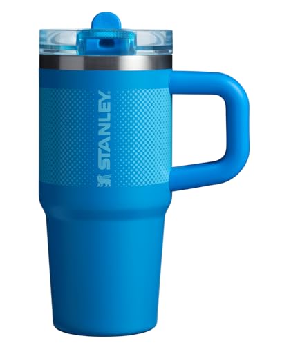 Stanley Quencher ProTour Flip Straw Tumbler with Leakproof Lid 30 oz | Built-In Straw & Handle | Cupholder Compatible for Travel | Insulated Stainless Steel Cup | BPA-Free | Azure Fade