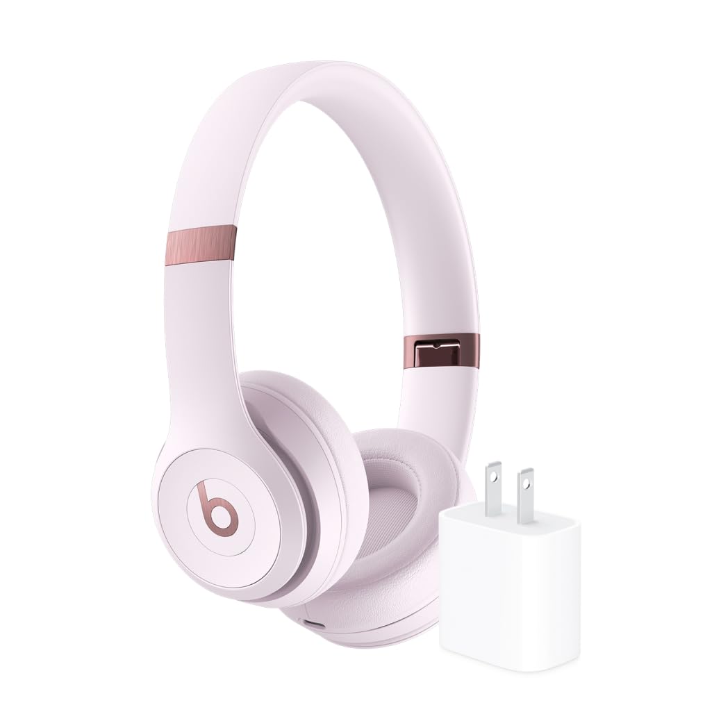 Beats Solo 4 - Wireless Bluetooth On-Ear Headphones, Apple & Android Compatible, Up to 50 Hours of Battery Life - Cloud Pink