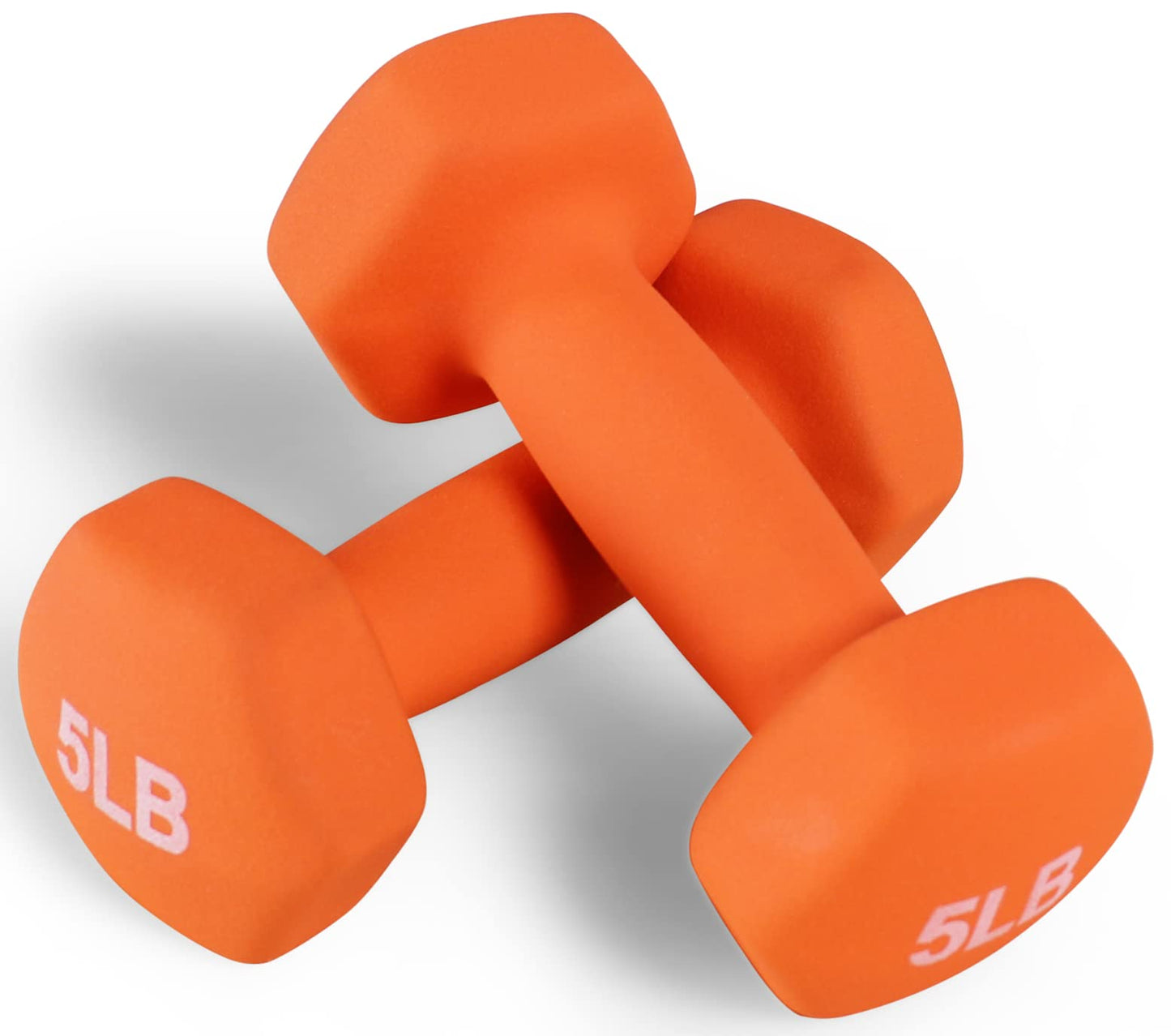 Neoprene Dumbbell Hand Weights, Anti-Slip, Anti-roll, Hex Shape Colorful, Pair or Set with Stand