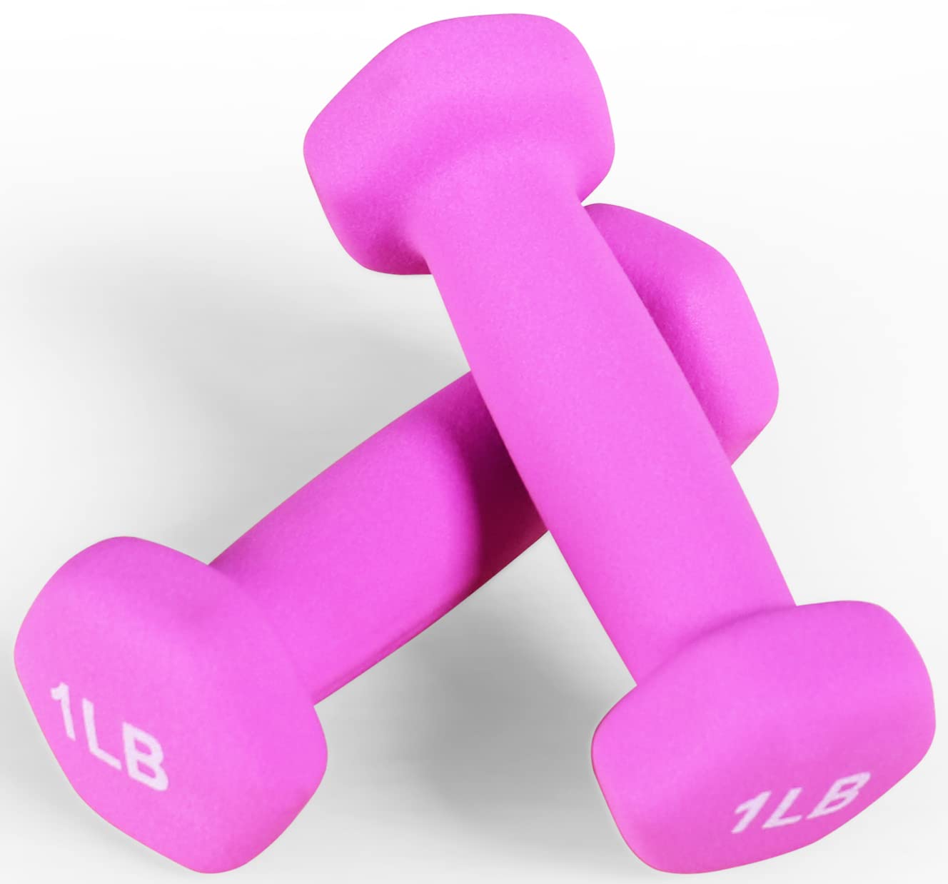 Neoprene Dumbbell Hand Weights, Anti-Slip, Anti-roll, Hex Shape Colorful, Pair or Set with Stand