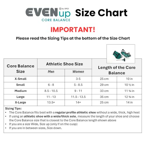 EVENup Core Balance Fitness Equipment, Worn on Your Shoes, Abdominal & Core Strength Training, Physical Therapy, Adjustable Balance Domes