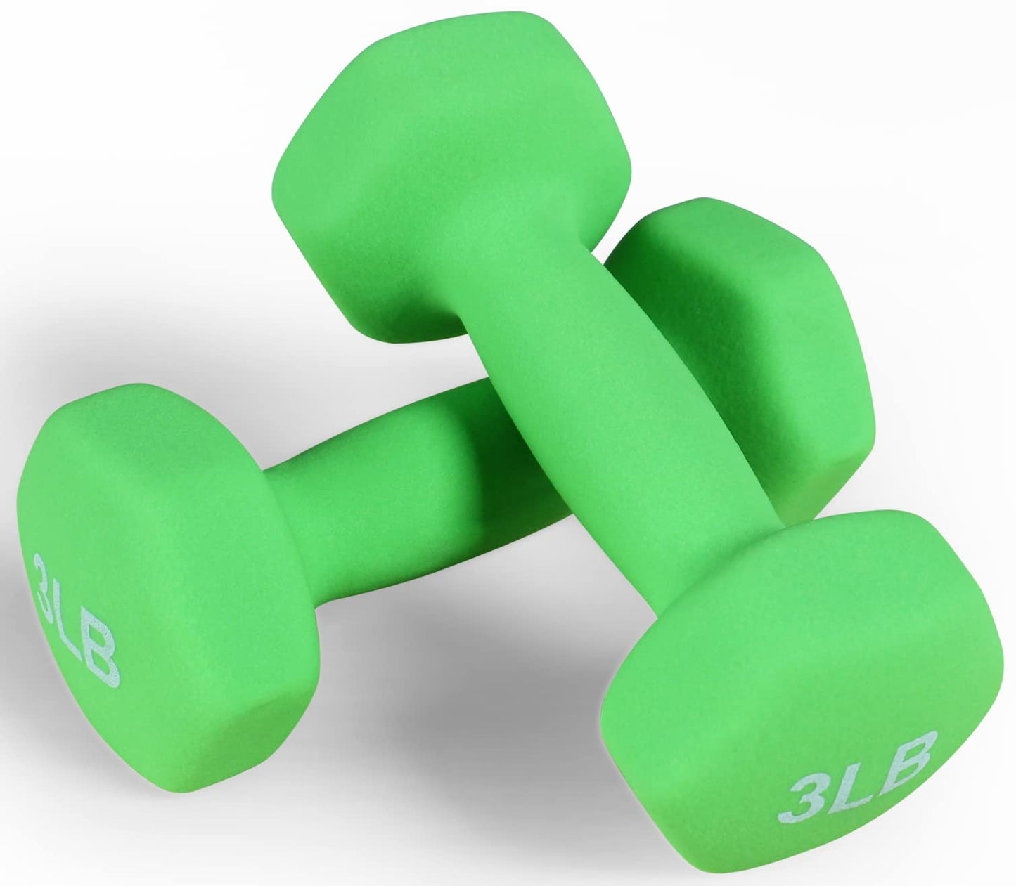 Neoprene Dumbbell Hand Weights, Anti-Slip, Anti-roll, Hex Shape Colorful, Pair or Set with Stand