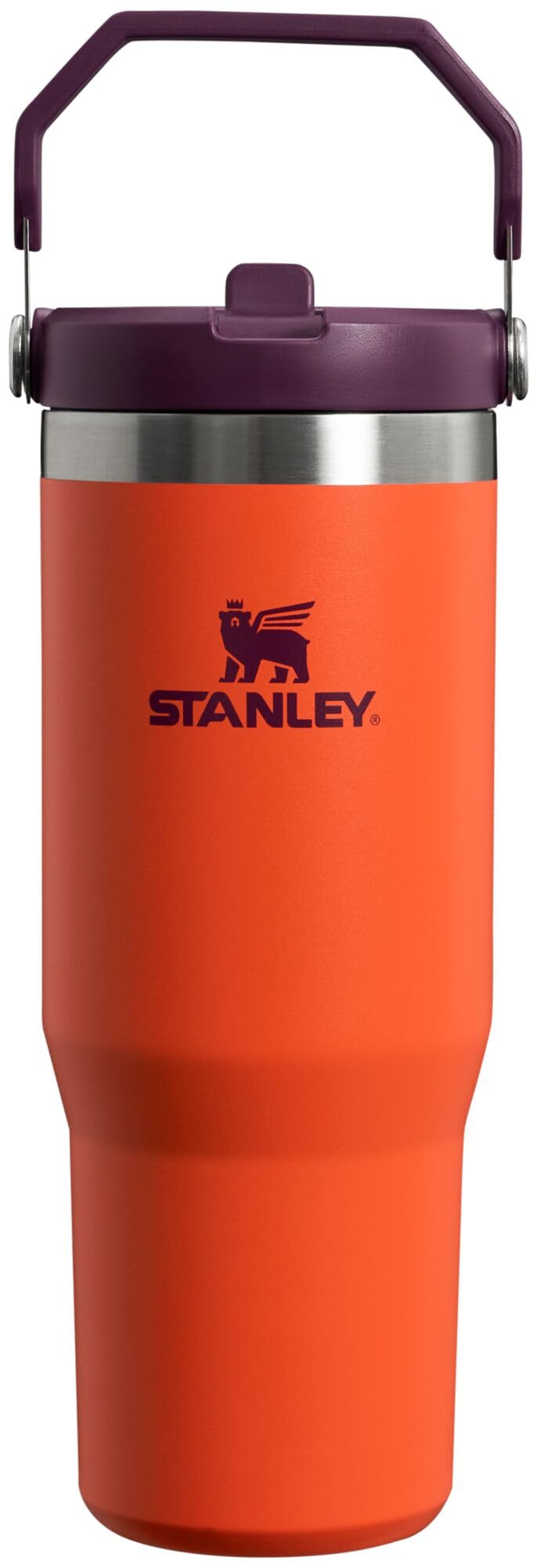 Stanley IceFlow Flip Straw Tumbler with Handle 30 oz | Twist On Lid and Flip Up Straw | Leak Resistant Water Bottle | Insulated Stainless Steel |BPA-Free | Lilac