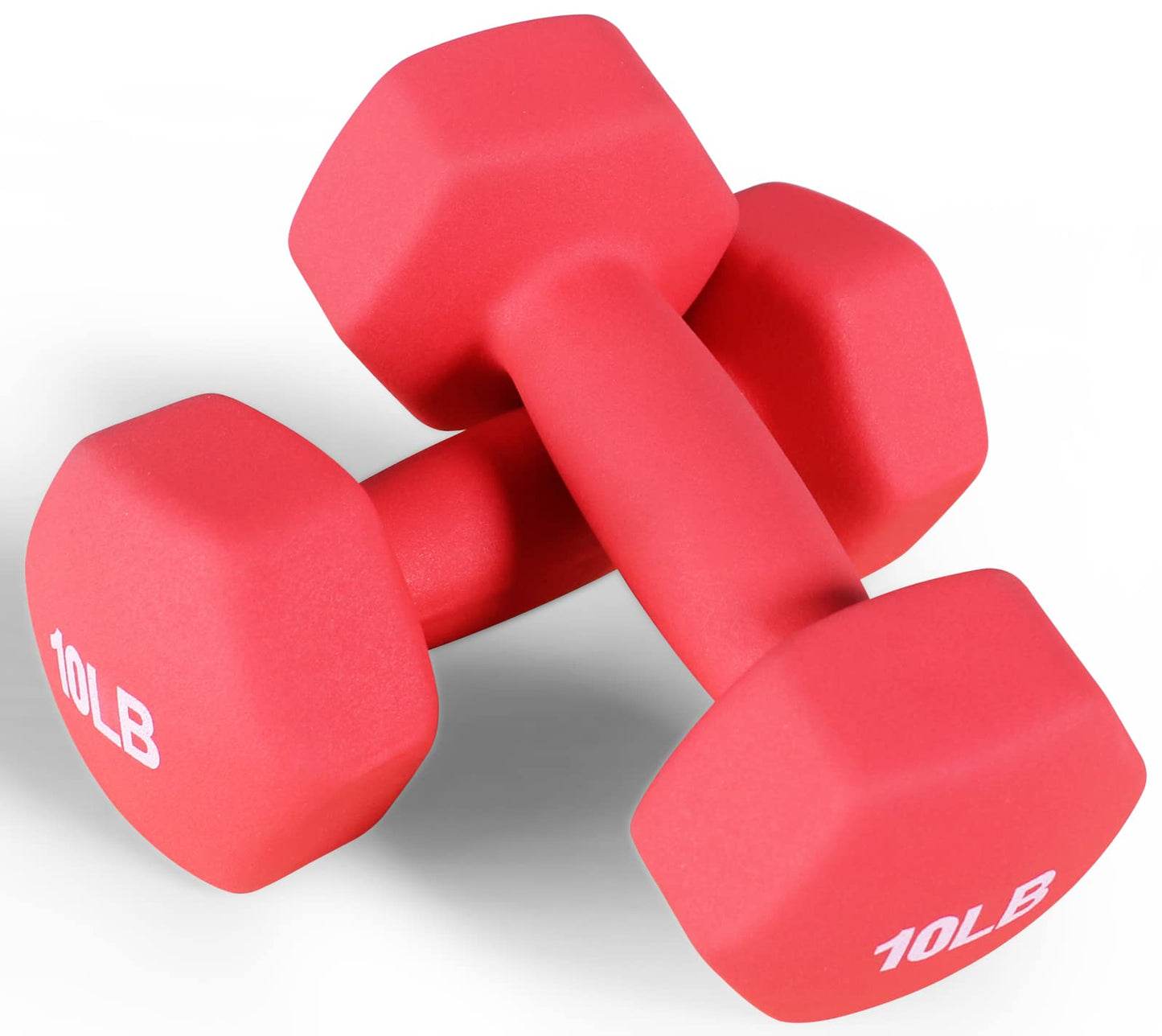 Neoprene Dumbbell Hand Weights, Anti-Slip, Anti-roll, Hex Shape Colorful, Pair or Set with Stand