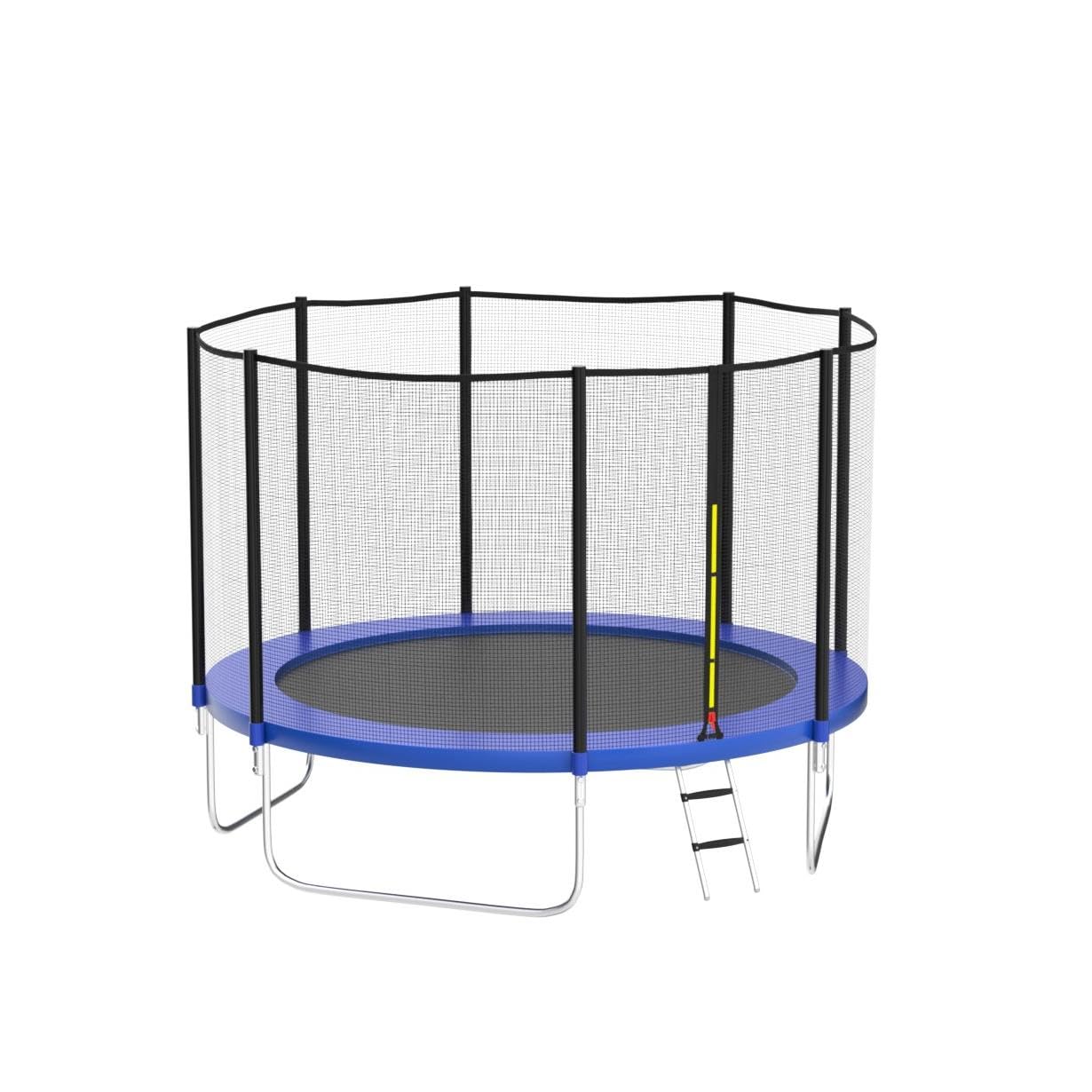 CalmMax 10FT 12FT 14FT 16FT Trampoline with Enclosure Recreational Trampolines with Ladder - ASTM Approval- Outdoor Trampoline for Kid Adults