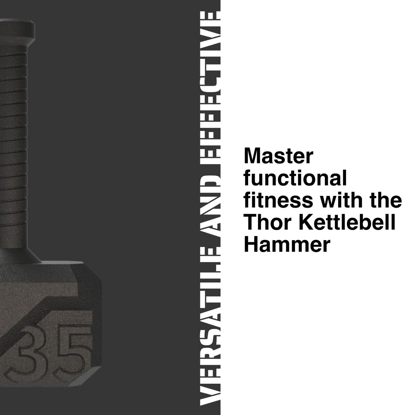 Tribe WOD Hammer Kettlebell 15-70lb + Adjustable | Cross Training Workout Equipment for Muscle Building, Cardio Fitness, Weights for Women & Men | Strength Training Kettlebells- New- New