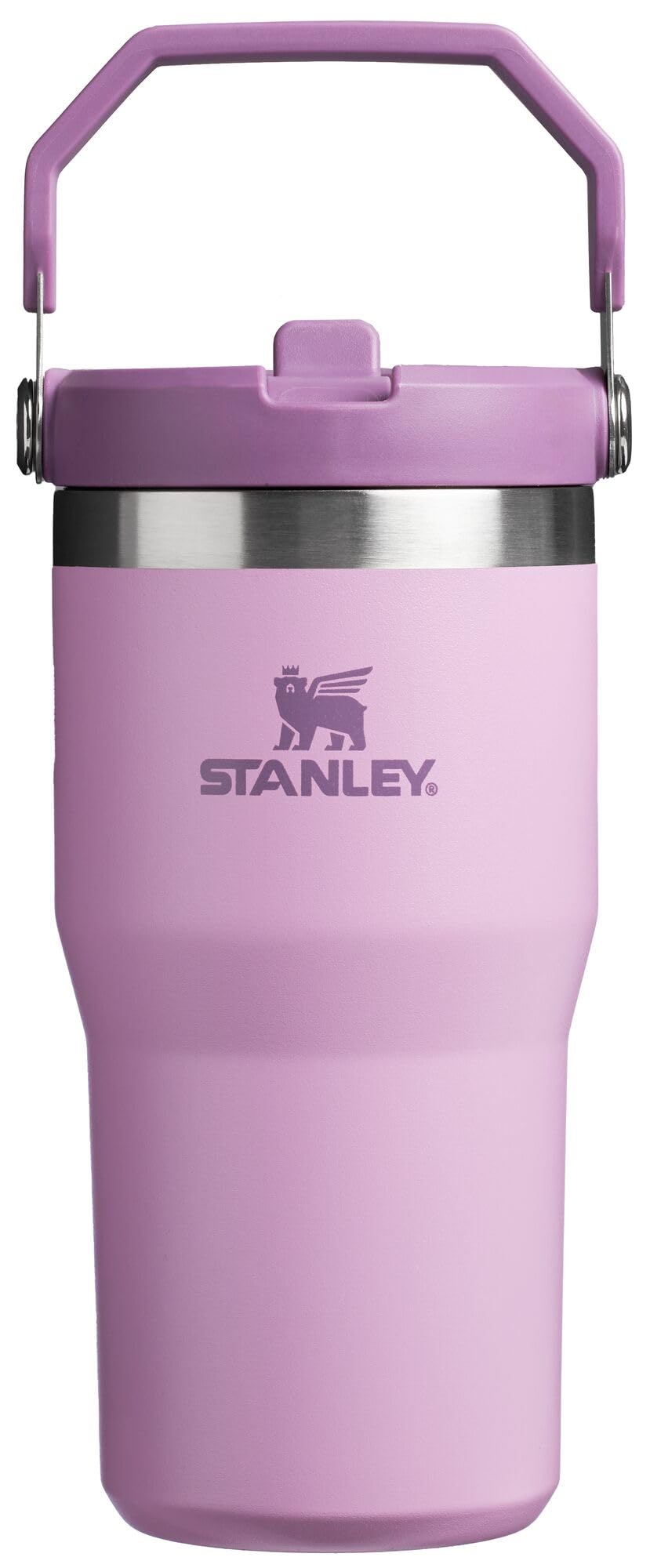 Stanley IceFlow Flip Straw Tumbler with Handle 30 oz | Twist On Lid and Flip Up Straw | Leak Resistant Water Bottle | Insulated Stainless Steel |BPA-Free | Lilac