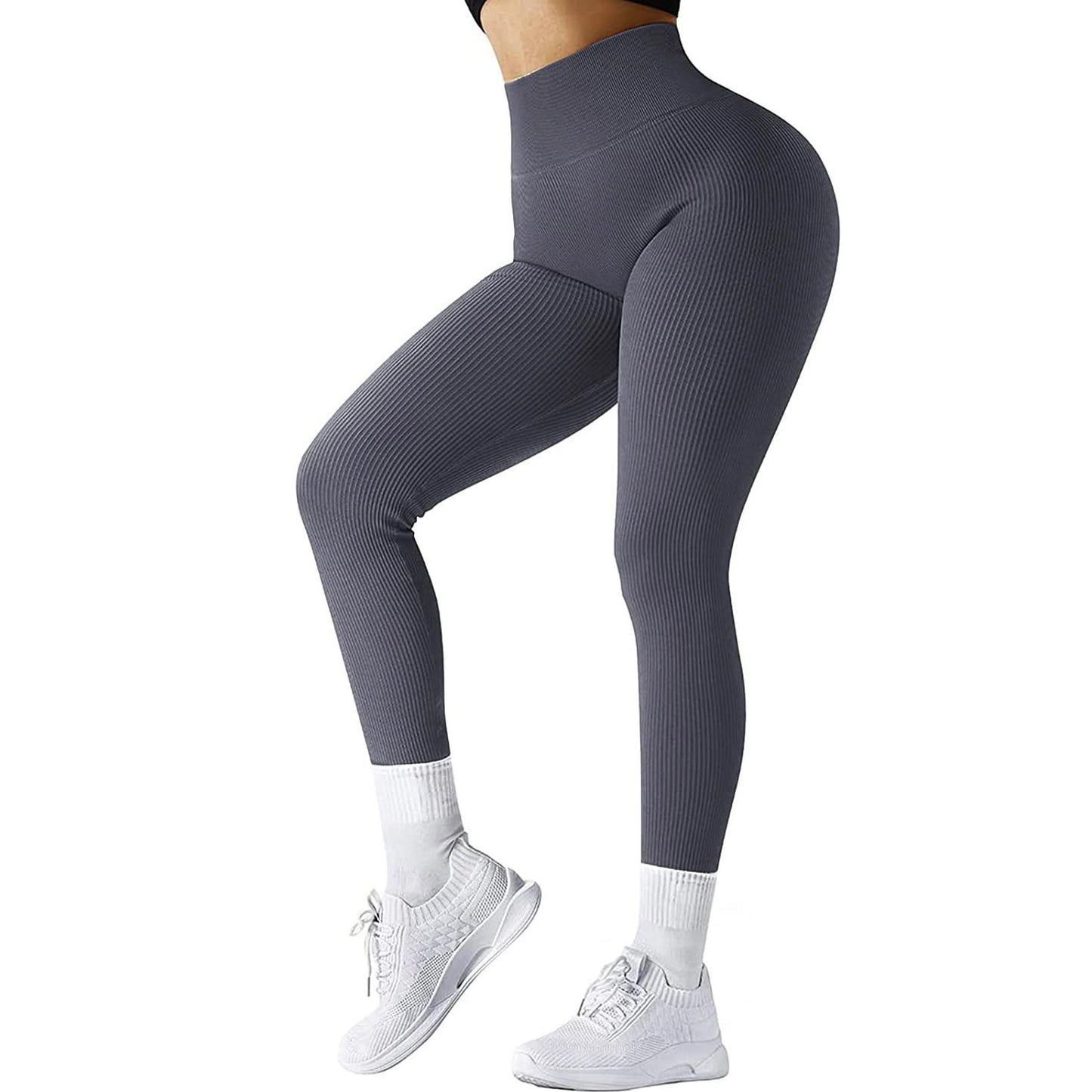 4 Piece Workout Sets For Women Ribbed Leggings Clothes Yoga Sets Active Wear Matching Work Out Sets Gym Pilates Outfits