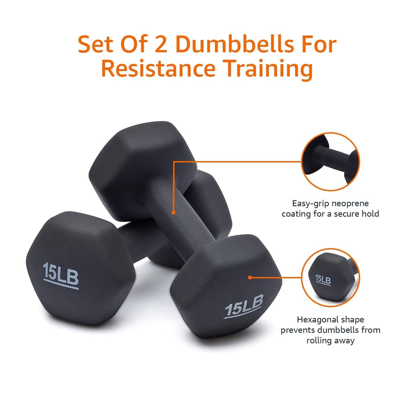 Amazon Basics Neoprene Dumbbell Hand Weights