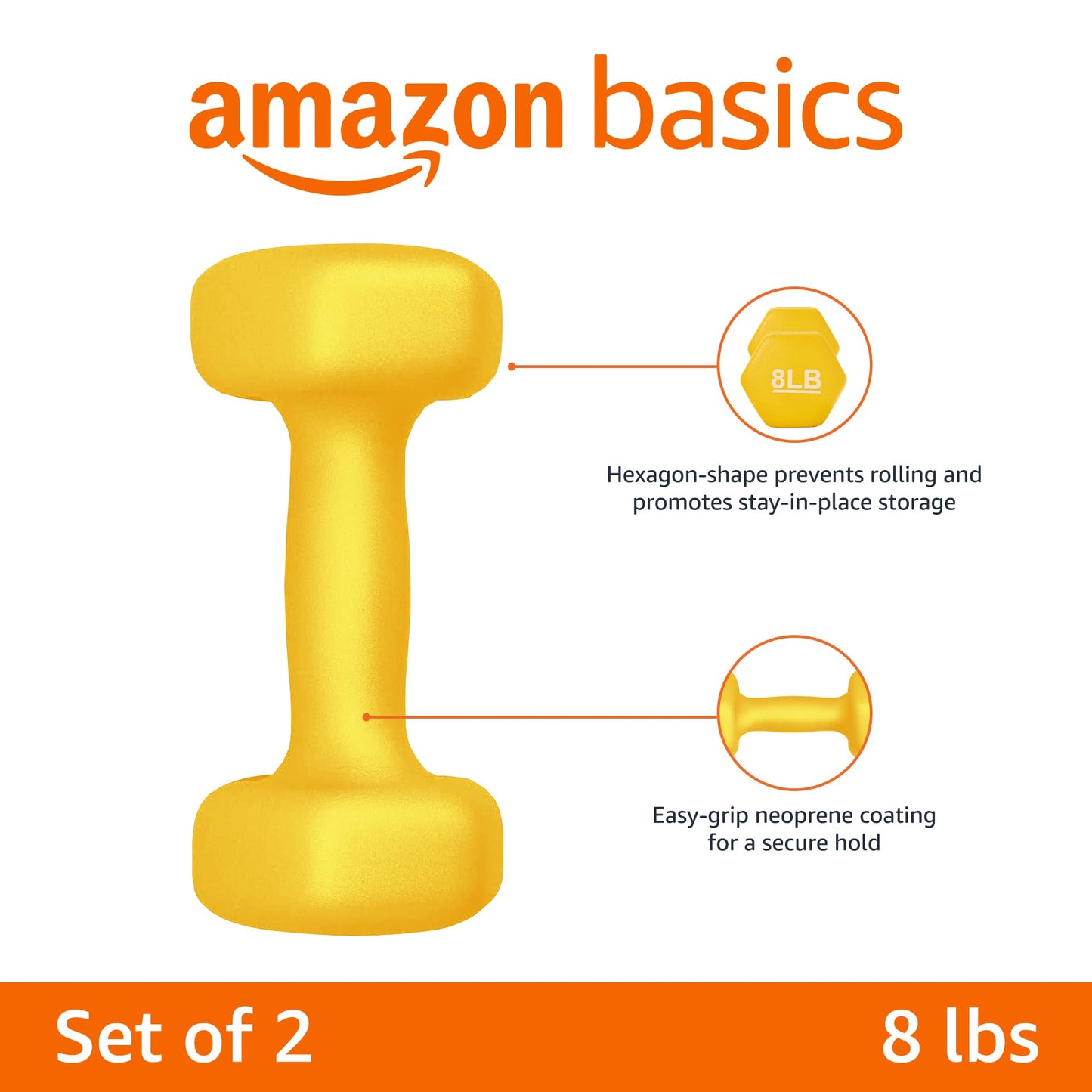 Amazon Basics Neoprene Dumbbell Hand Weights