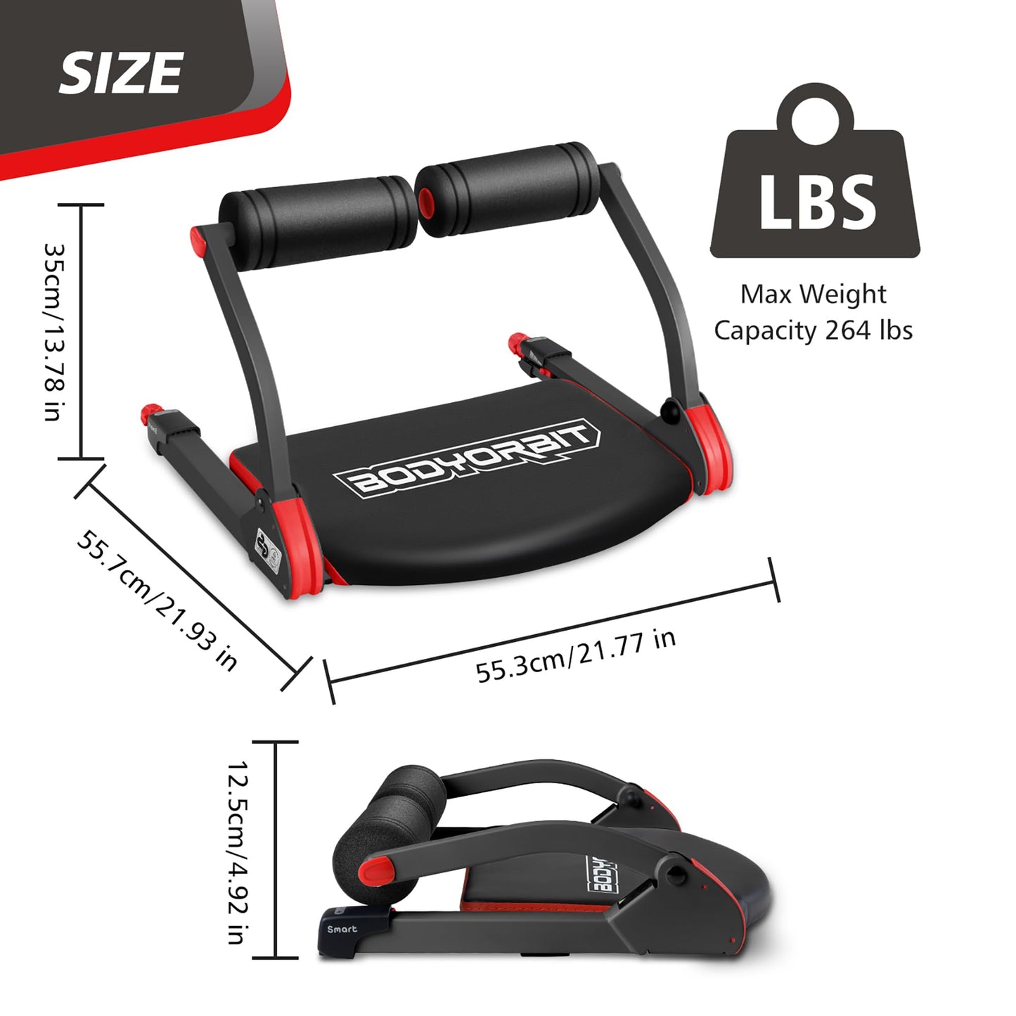 WONDER CORE SMART, Ab Workout Equipment, Sit Up Machine & Exercise Equipment, Ab Crunch Machine for Stomach Workout, Ab Core Trainer Abdominal Machine, Fitness Equipment for Home Gym