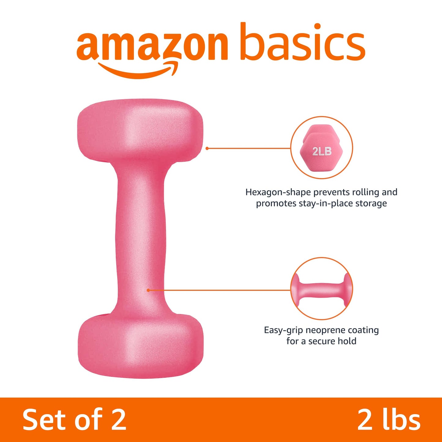 Amazon Basics Neoprene Dumbbell Hand Weights