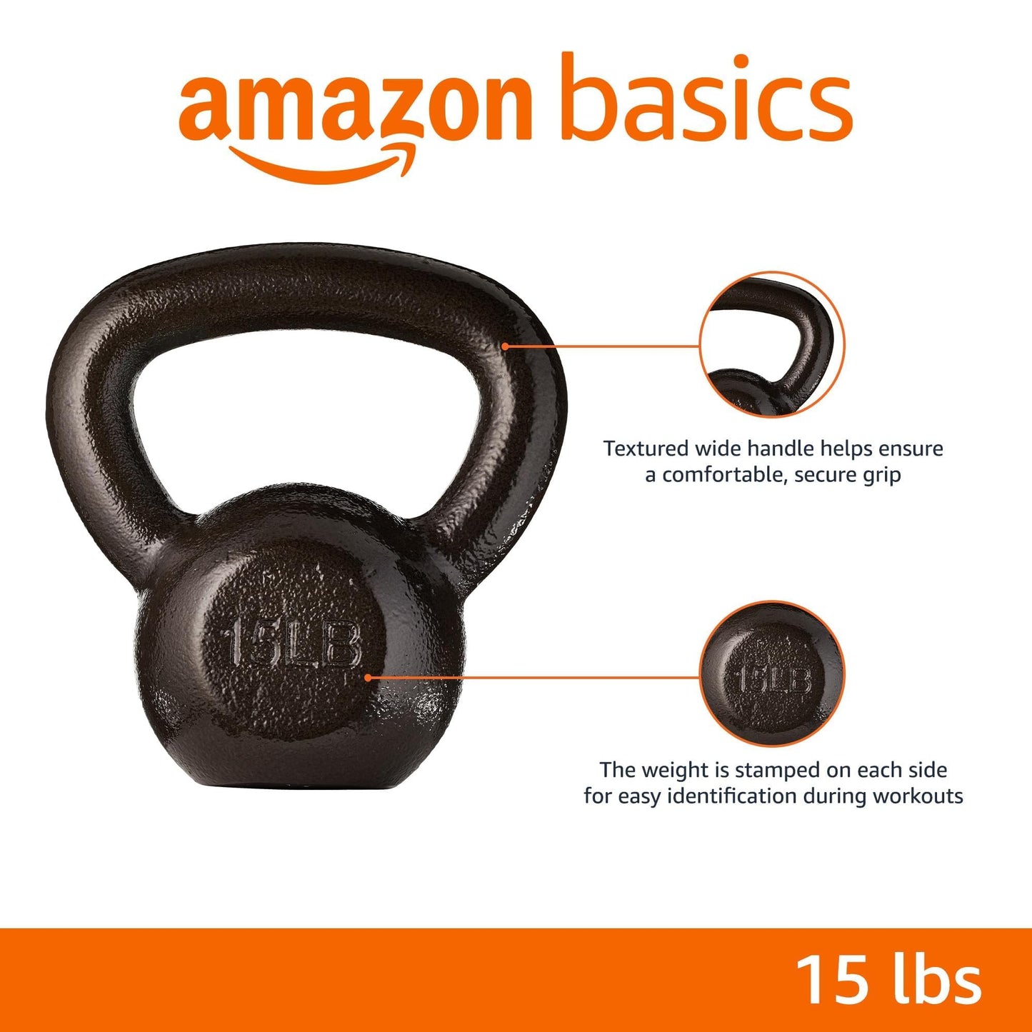 Amazon Basics Cast Iron Kettlebell