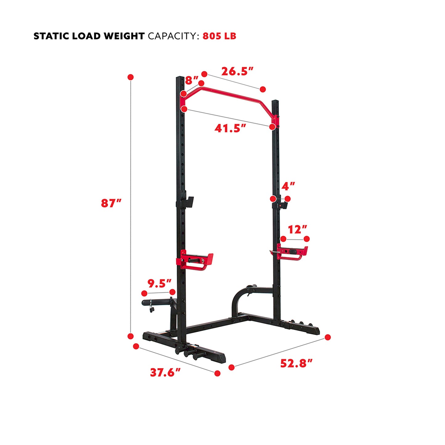 Sunny Health & Fitness Multifunctional Strength Training Home Gym – Complete Workout Equipment with Training Attachments, Optional Squat Stand, Power Rack Cage, Adjustable Incline Bench