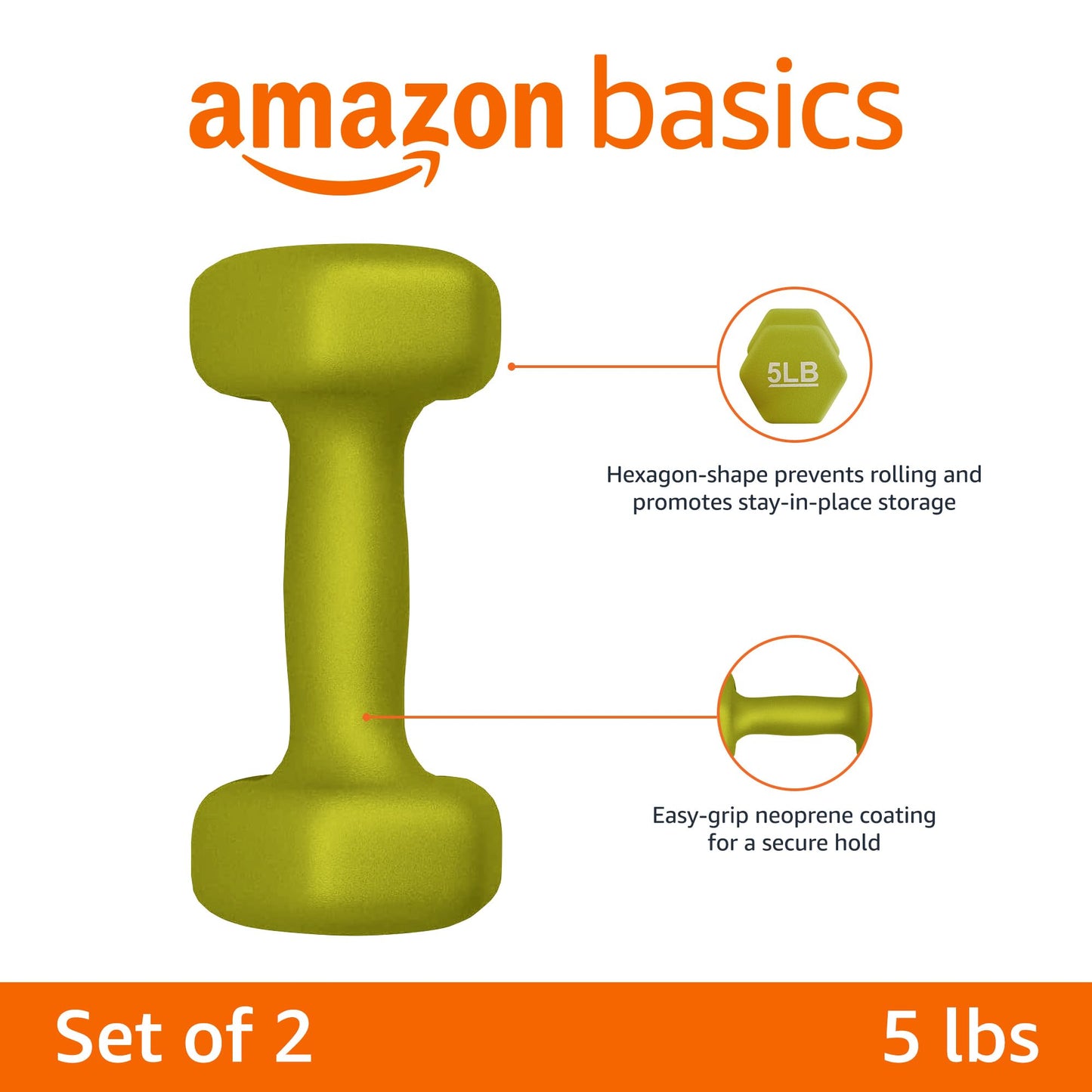 Amazon Basics Neoprene Dumbbell Hand Weights