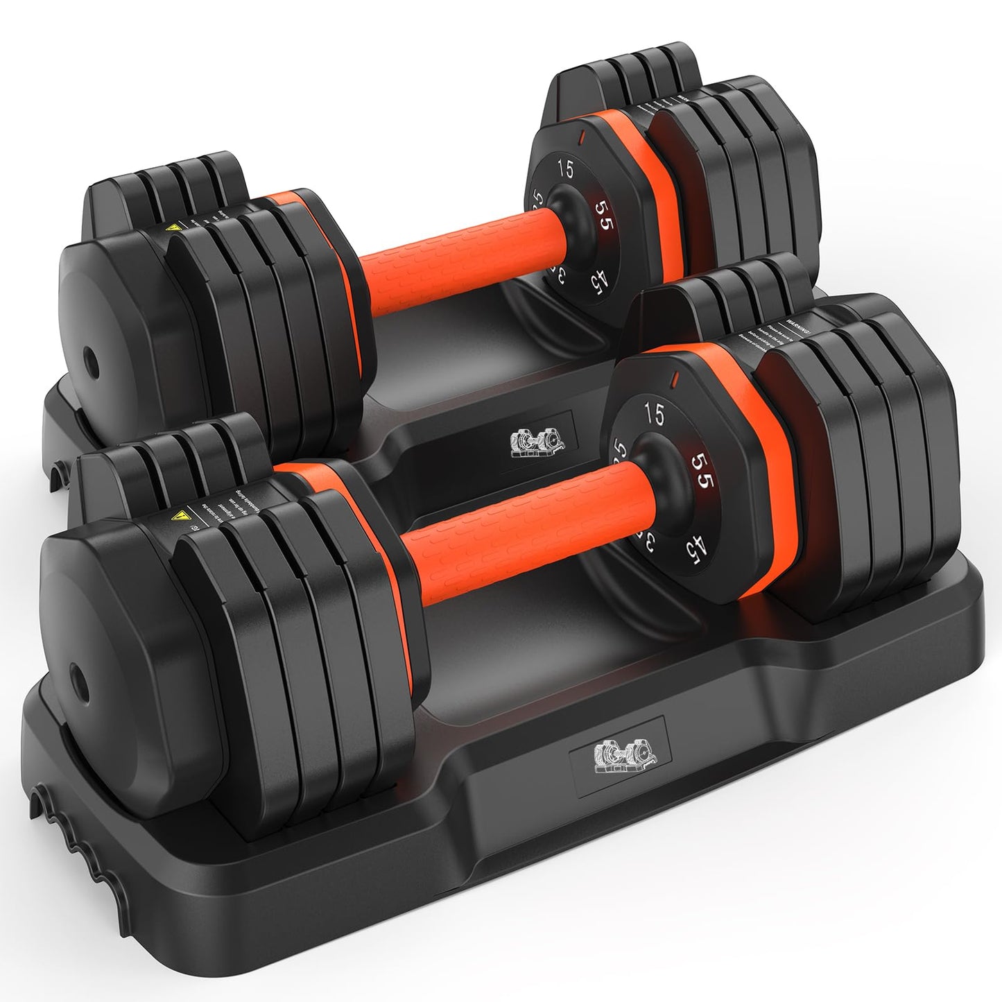 25LB 55LB Adjustable Dumbbells Set, 5LB to 25LB Dumbbells Pair,15LB to 55LB Adjustable Dumbbells of 2, Home Gym Weight Dumbbells Set 50lbs/110lbs, Anti-Slip Handle for Exercise Equipment