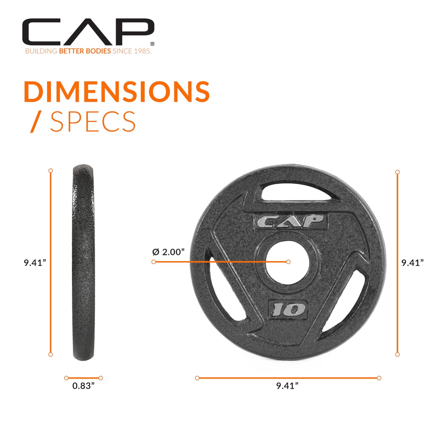 CAP Barbell 2-Inch Olympic Grip Weight Plate | Multiple Options