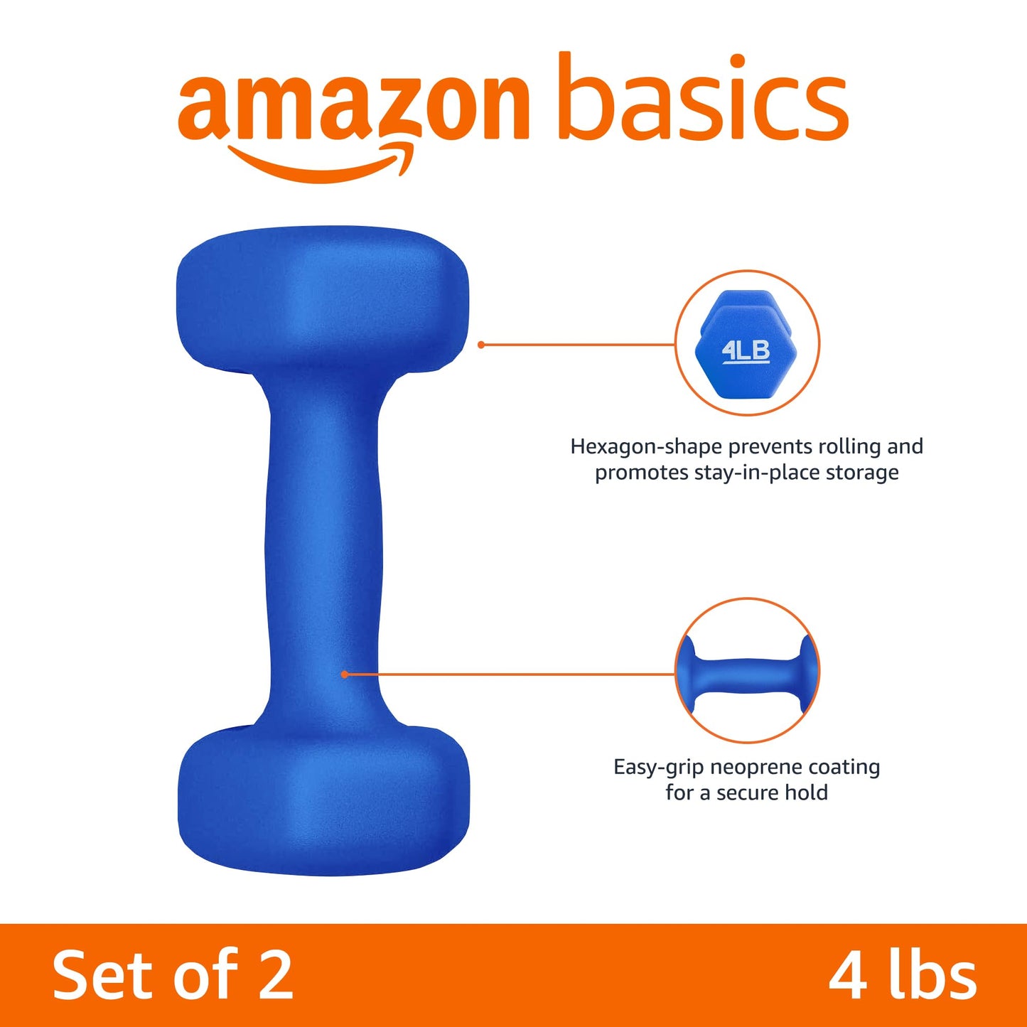 Amazon Basics Neoprene Dumbbell Hand Weights