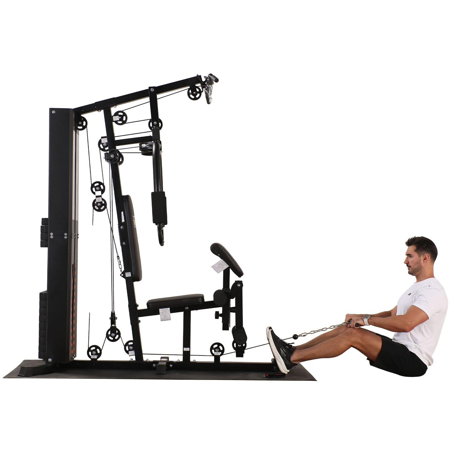 BalanceFrom Multifunctional Home Gym Workout Station with 160LBS Weight, Comes with Floor Mat Stack, Comes with Floor Mat