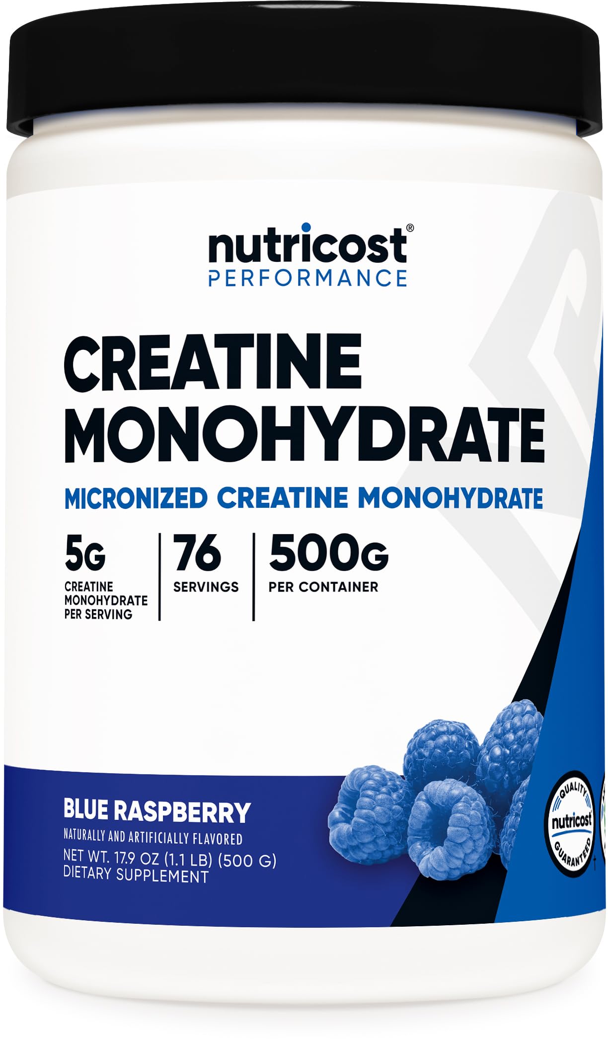 Nutricost Creatine Monohydrate Micronized Powder 500G, 5000mg Per Serv (5g) - 100 Servings, 17.9 Oz