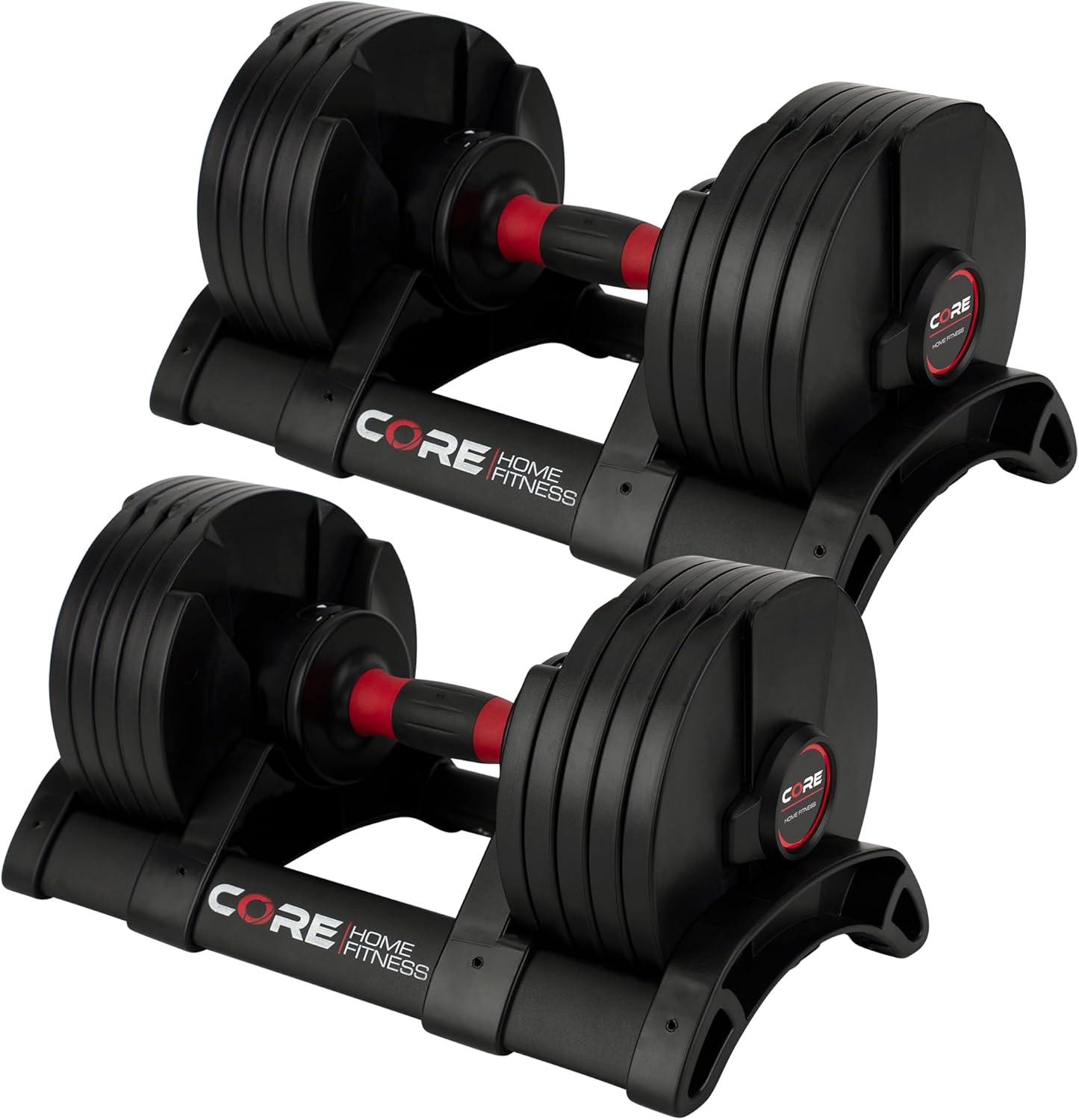 Core Fitness® Adjustable Dumbbell Weight Set by Affordable Dumbbells - Space Saver - Dumbbells for Your Home