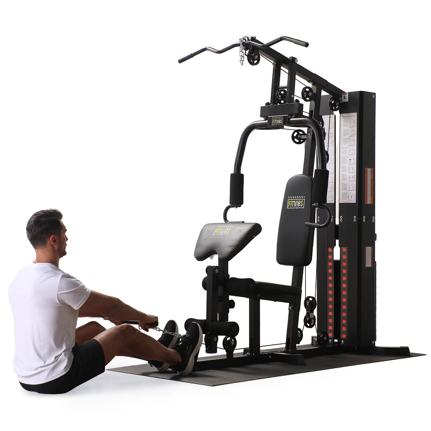 BalanceFrom Multifunctional Home Gym Workout Station with 160LBS Weight, Comes with Floor Mat Stack, Comes with Floor Mat