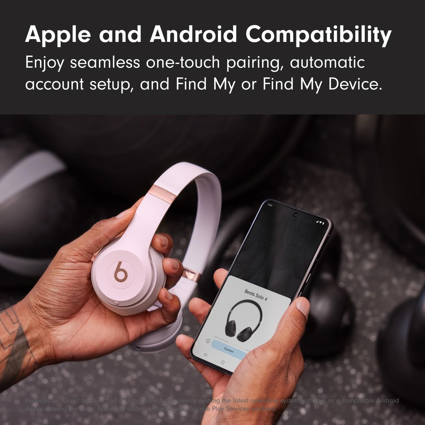 Beats Solo 4 - Wireless Bluetooth On-Ear Headphones, Apple & Android Compatible, Up to 50 Hours of Battery Life - Cloud Pink