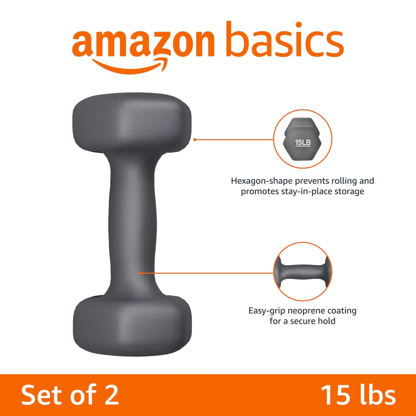 Amazon Basics Neoprene Dumbbell Hand Weights