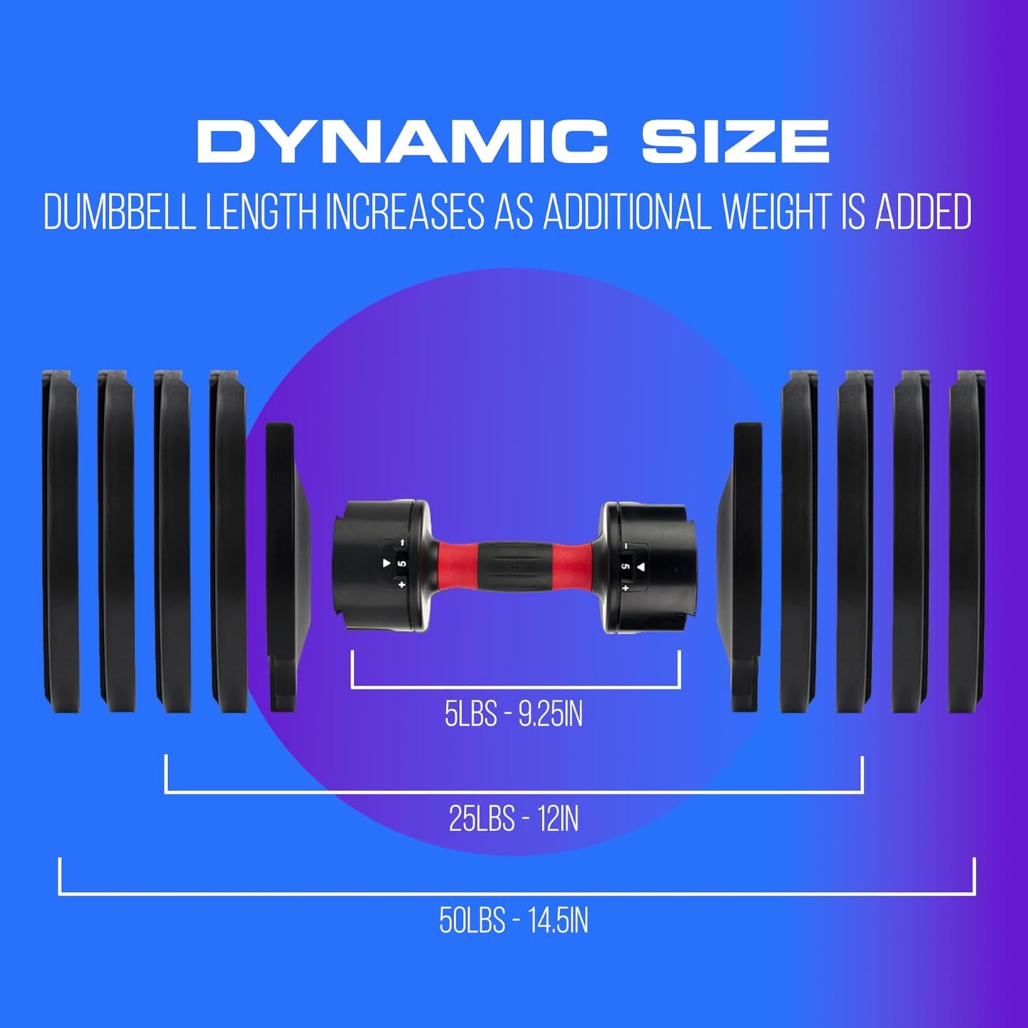 Core Fitness® Adjustable Dumbbell Weight Set by Affordable Dumbbells - Space Saver - Dumbbells for Your Home