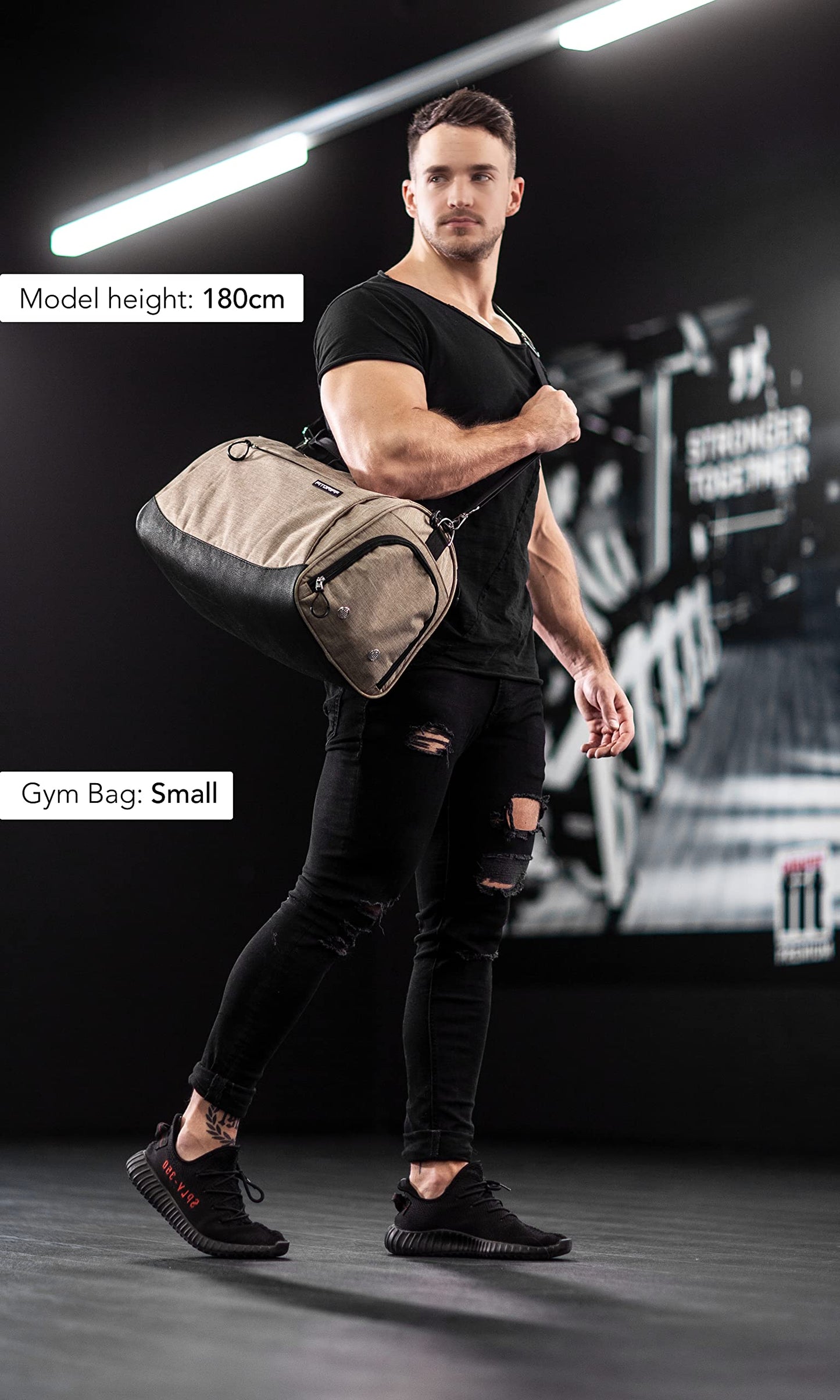 Fitgriff® Gym Bag for Men & Women with Shoe & Wet Compartment - Duffle Bag for Travel, Sports, Fitness & Workout