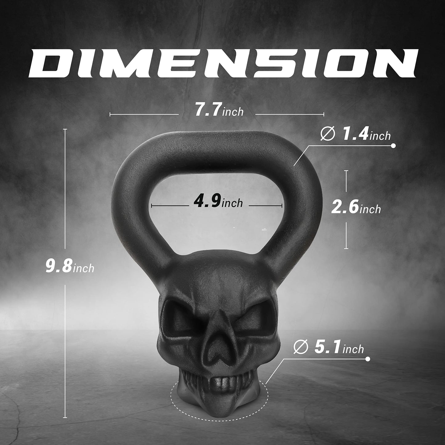 Yes4All Kettlebell Special Shape, Upgraded &Multifunctional for Advanced Training, Solid Cast Iron Powder Coated, Anti Slip Handle Strength Training Equipment