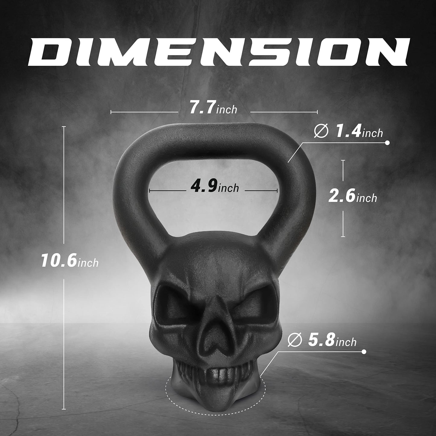 Yes4All Kettlebell Special Shape, Upgraded &Multifunctional for Advanced Training, Solid Cast Iron Powder Coated, Anti Slip Handle Strength Training Equipment