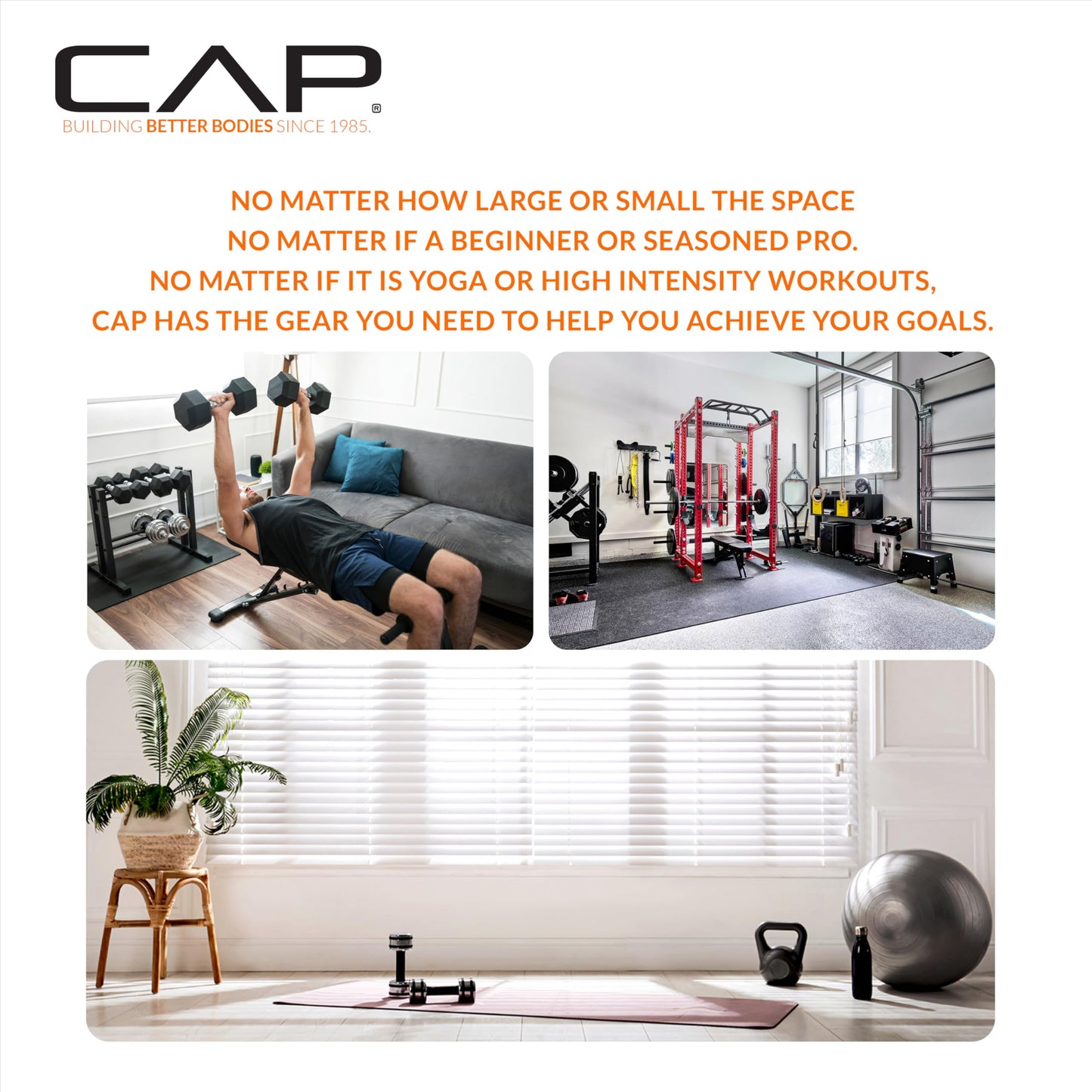 CAP Barbell Dumbbell Set with Rack | Multiple Options in 150lbs and 210lbs