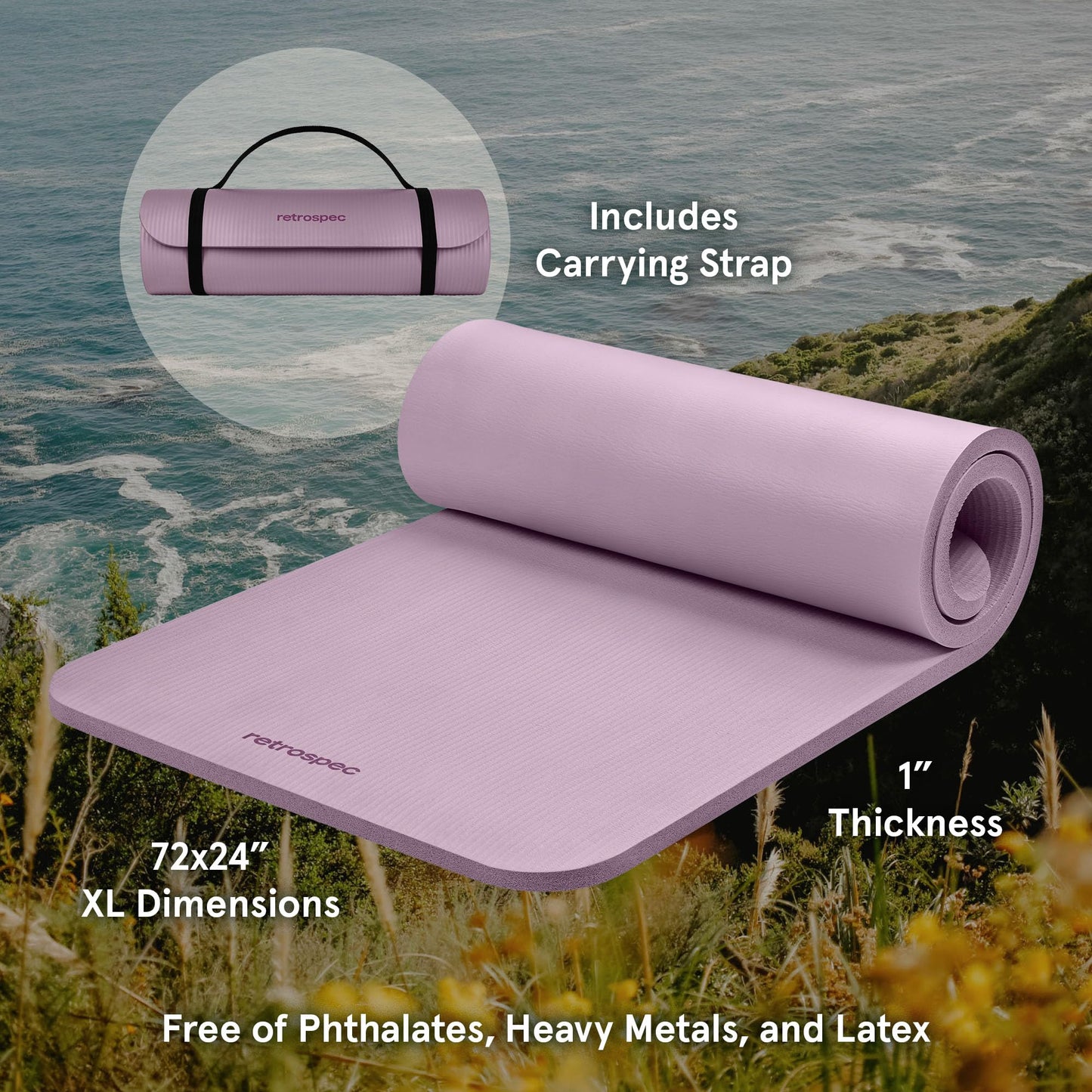 Retrospec Solana 1 inch Yoga Mat