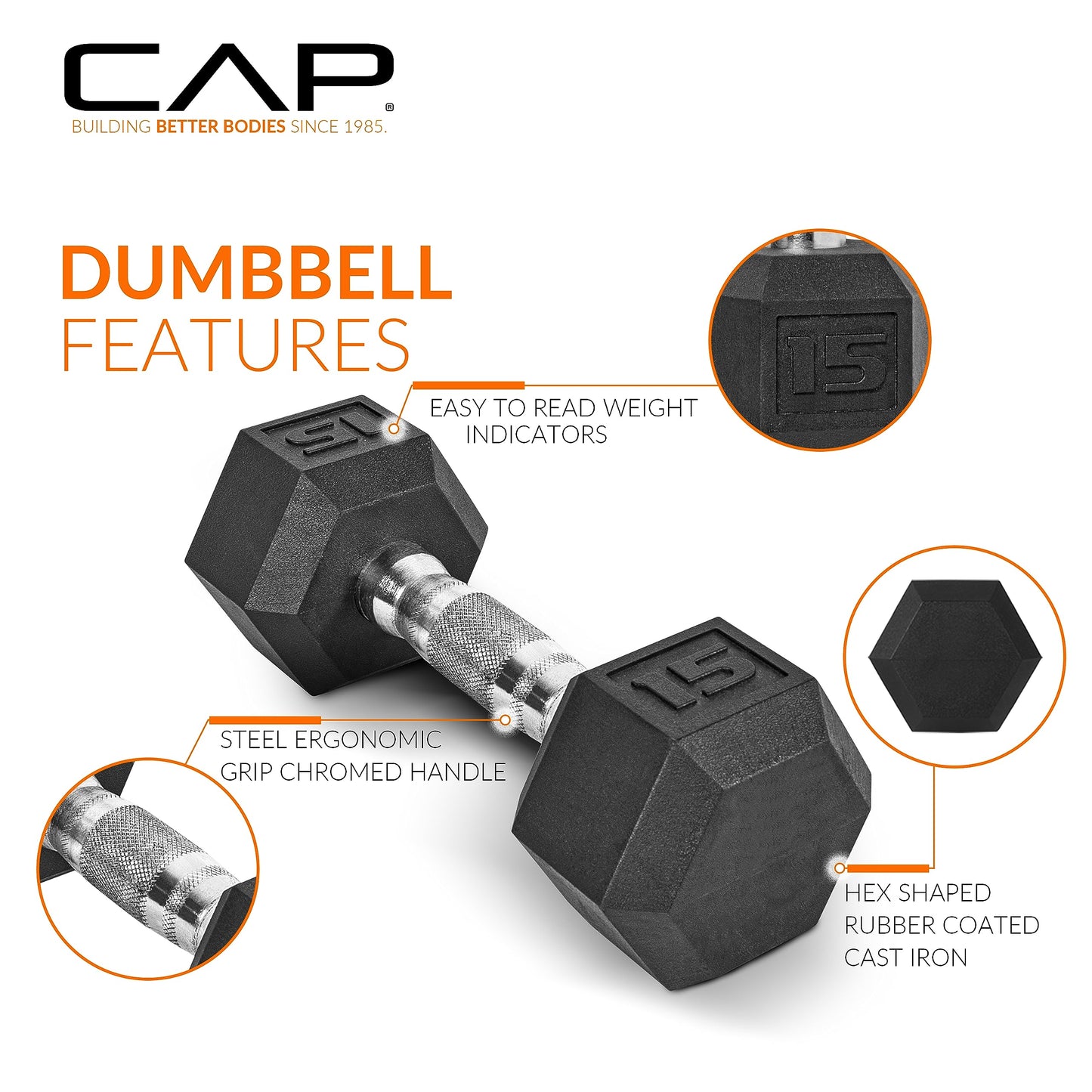 CAP Barbell Dumbbell Set with Rack | Multiple Options in 150lbs and 210lbs