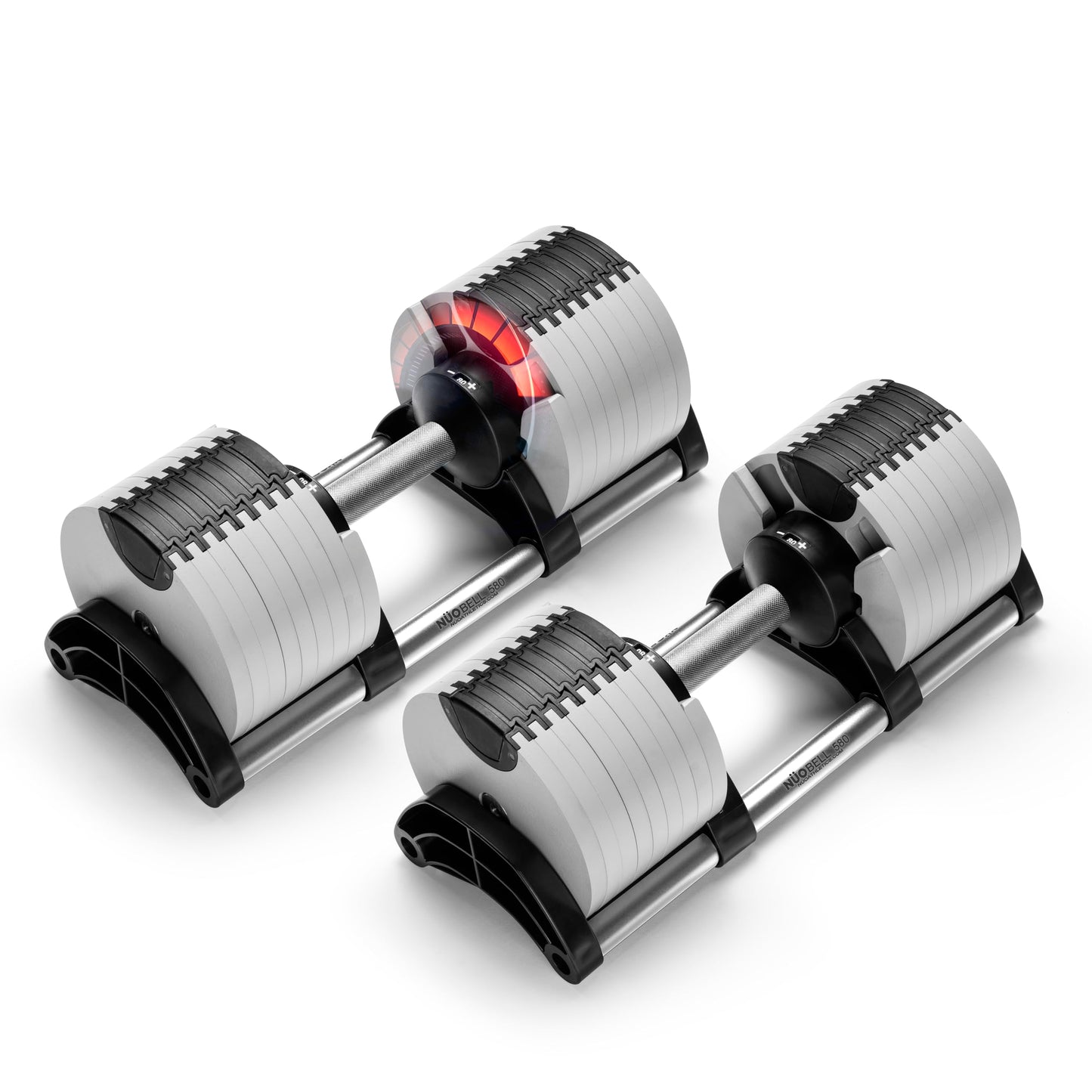 NUOBELL Adjustable Dumbbells Pair 5-80 lbs: the Adjustable Dumbbell Set and Free Weight Set to Replace 16 Sets of Dumbells. Add Nuobell Weights Dumbbells Set to Your Home Gym for Weight Bench and Dumbbell Bench Press Exercise.