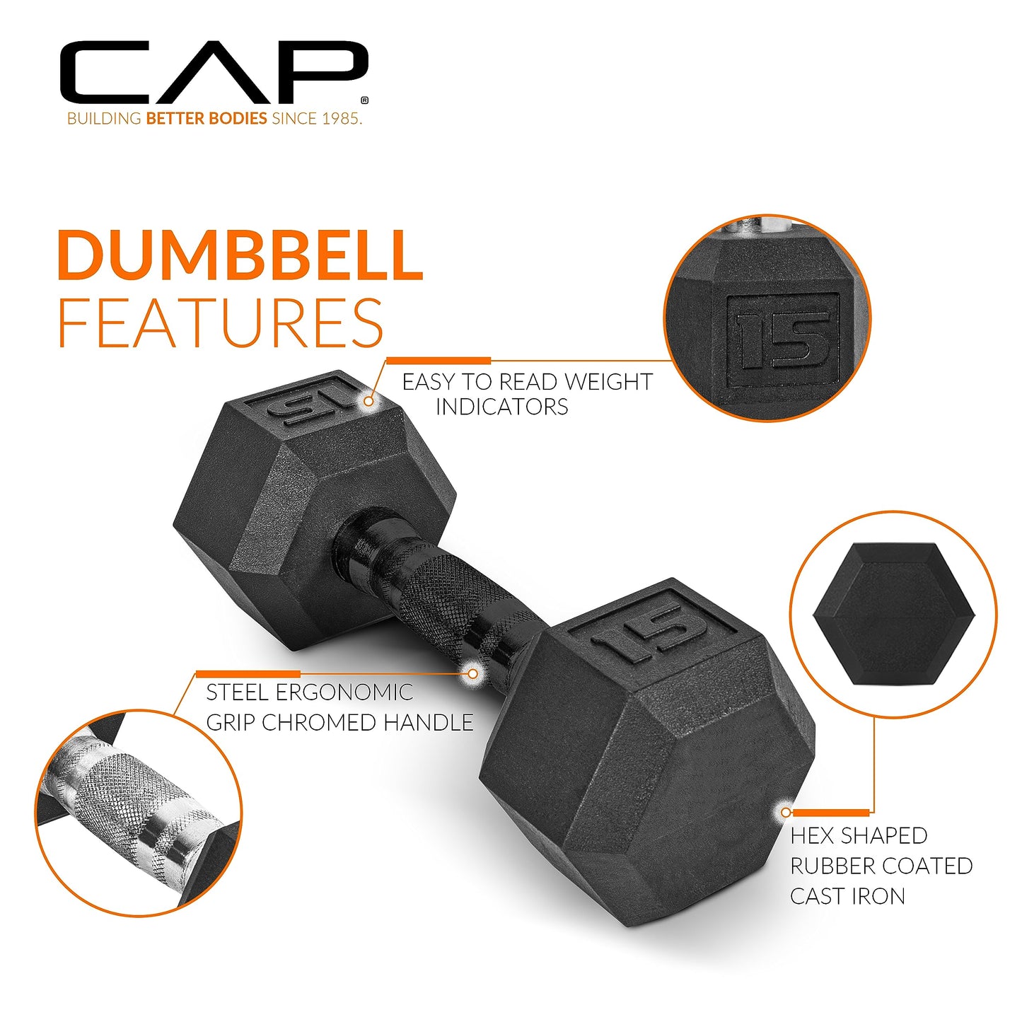 CAP Barbell Dumbbell Set with Rack | Multiple Options in 150lbs and 210lbs