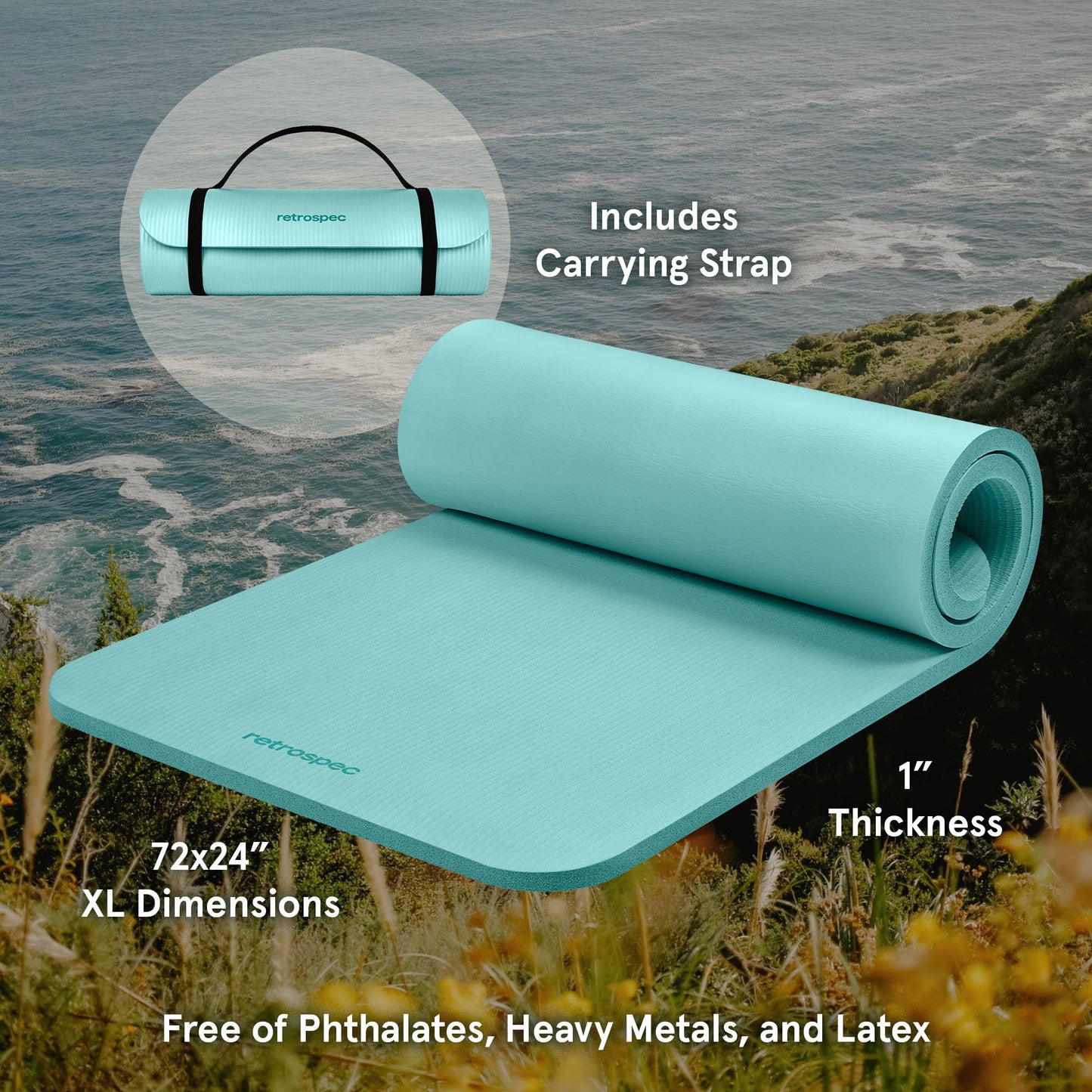 Retrospec Solana 1 inch Yoga Mat