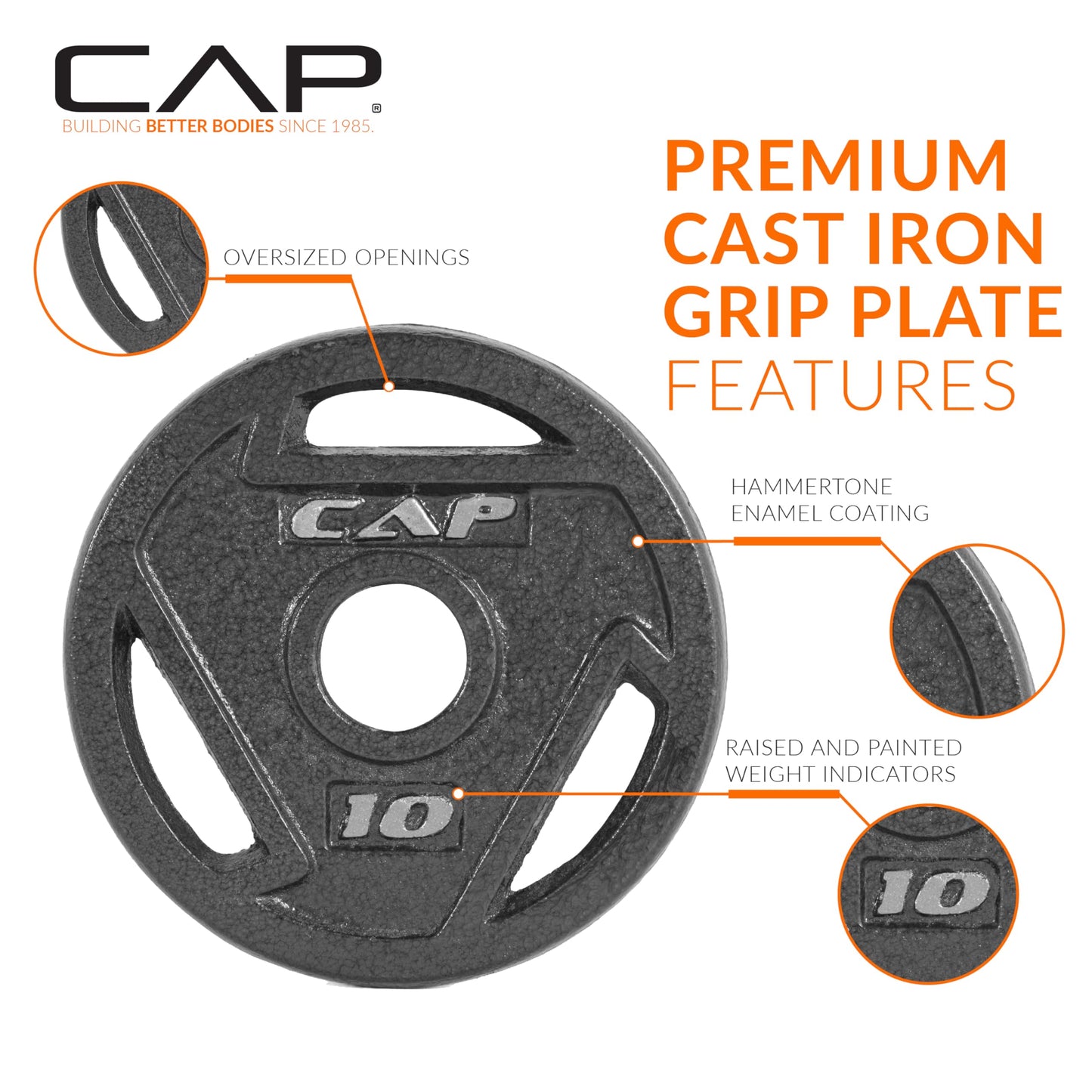 CAP Barbell 2-Inch Olympic Grip Weight Plate | Multiple Options