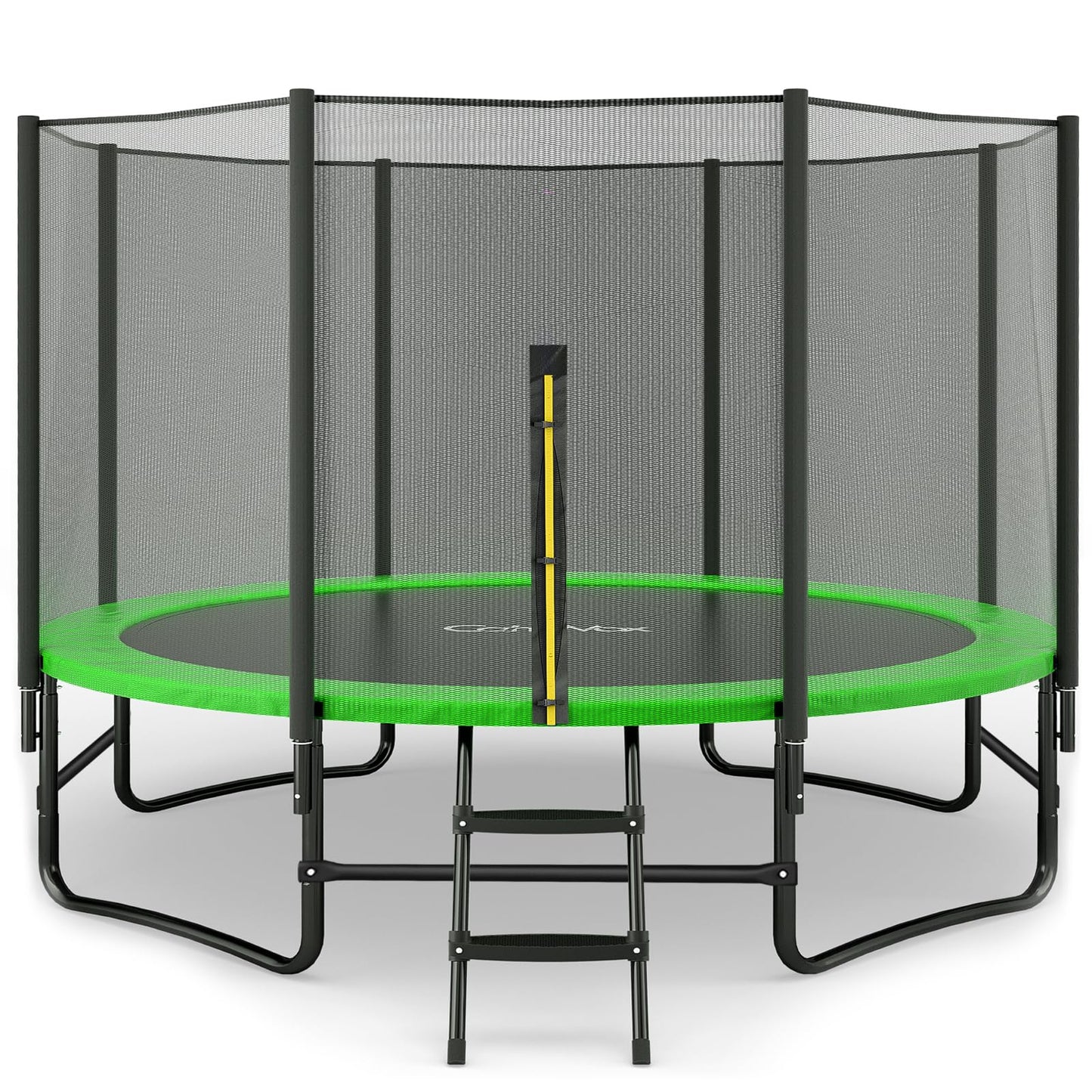 CalmMax 10FT 12FT 14FT 16FT Trampoline with Enclosure Recreational Trampolines with Ladder - ASTM Approval- Outdoor Trampoline for Kid Adults