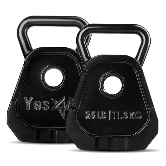 Yes4All Kettlebell Special Shape, Upgraded &Multifunctional for Advanced Training, Solid Cast Iron Powder Coated, Anti Slip Handle Strength Training Equipment