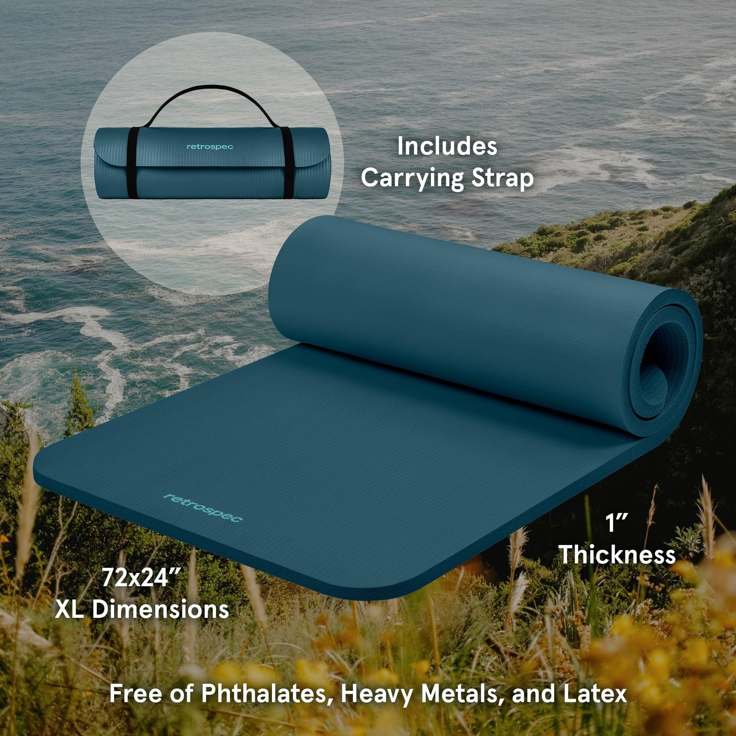 Retrospec Solana 1 inch Yoga Mat