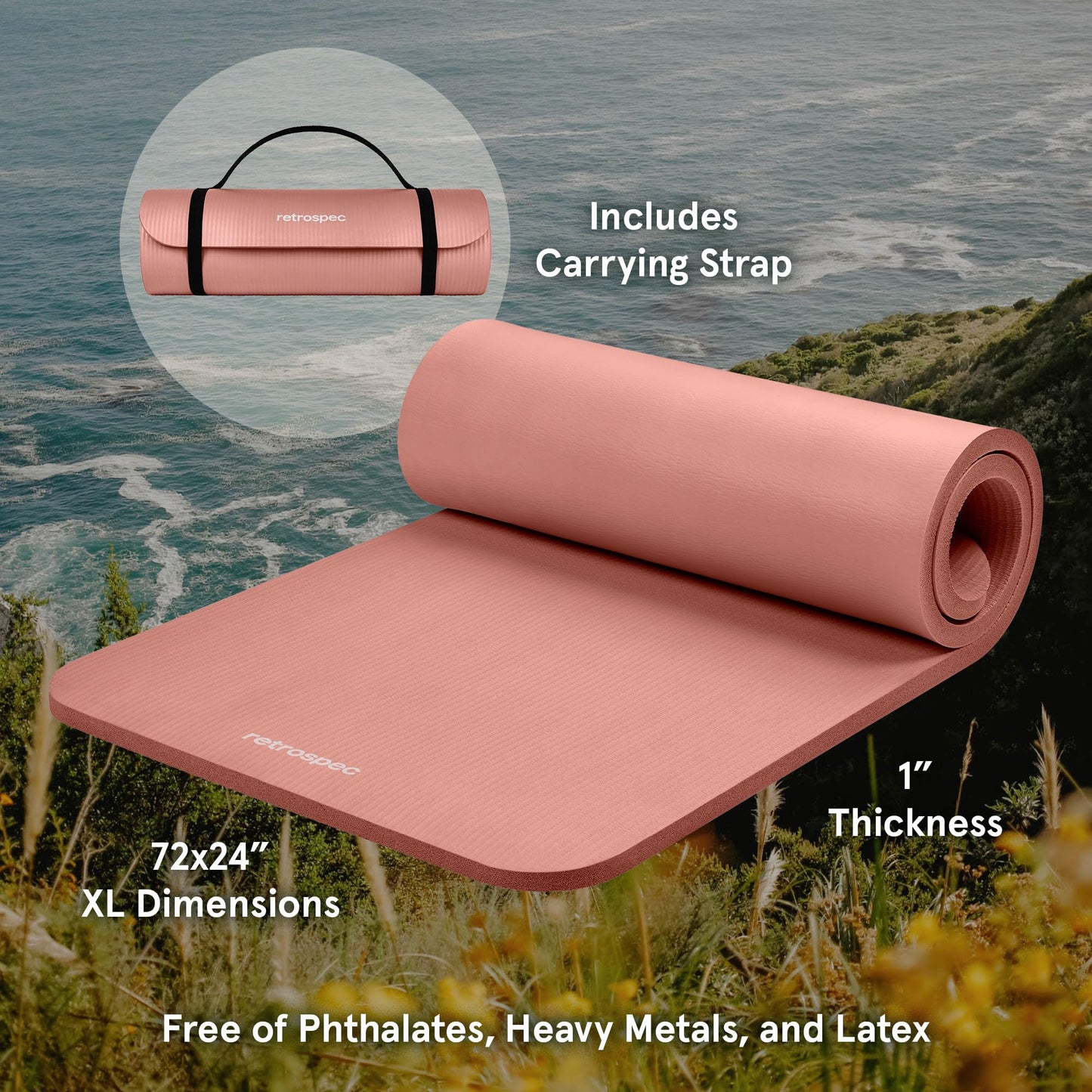 Retrospec Solana 1 inch Yoga Mat