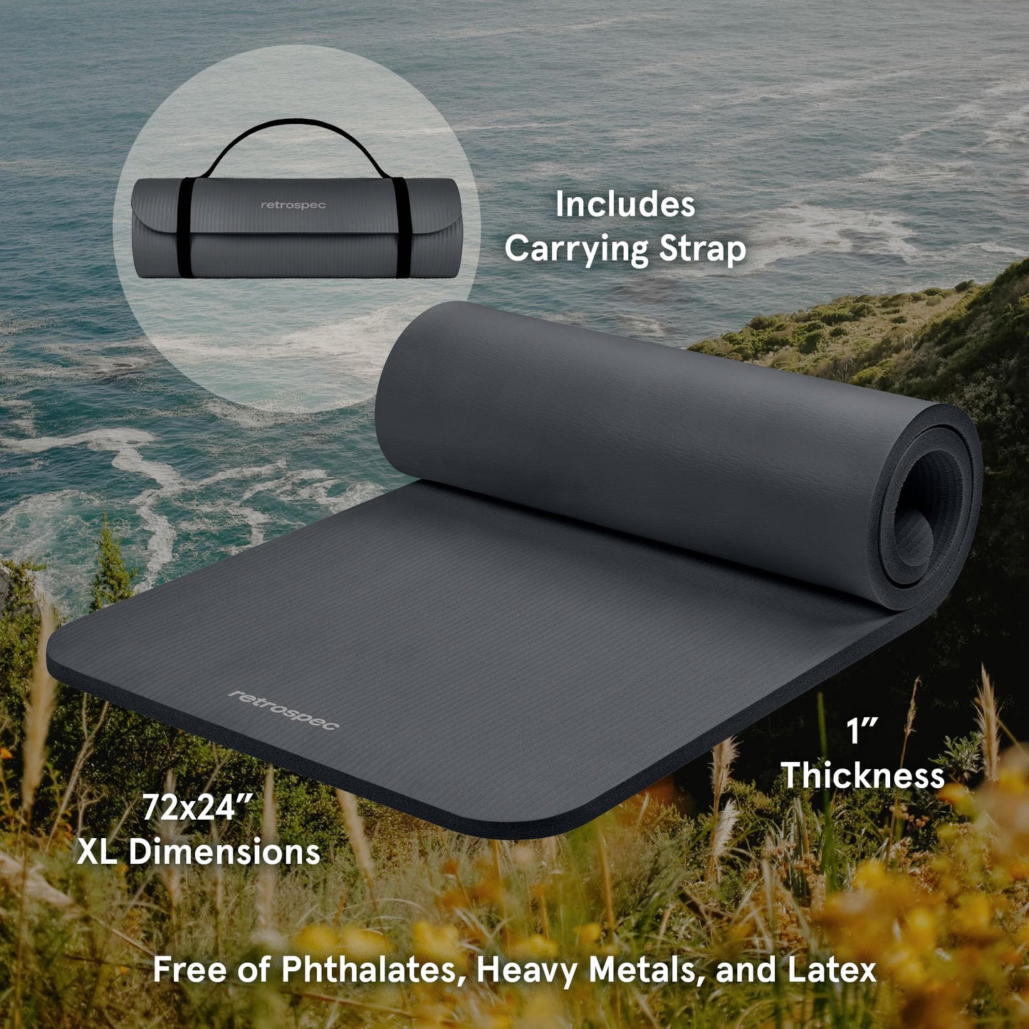 Retrospec Solana 1 inch Yoga Mat